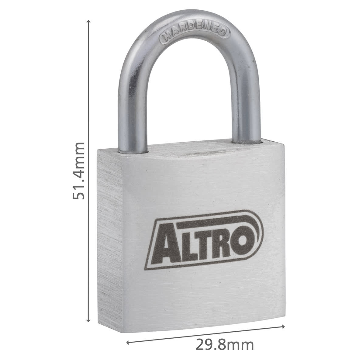 Aluminium Padlock - 30mm Body - 17 x 16mm Shackle - Keyed to Differ - view 6