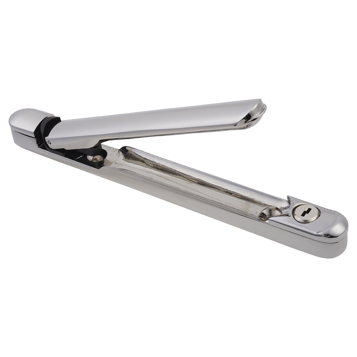 uPVC Inline Espagnolette Locking Multipoint Window Handle - 50mm Spindle - Dual - Pol Chrome - view 2