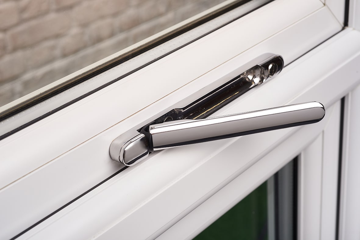 uPVC Inline Espagnolette Locking Multipoint Window Handle - 50mm Spindle - Dual - Pol Chrome - view 4