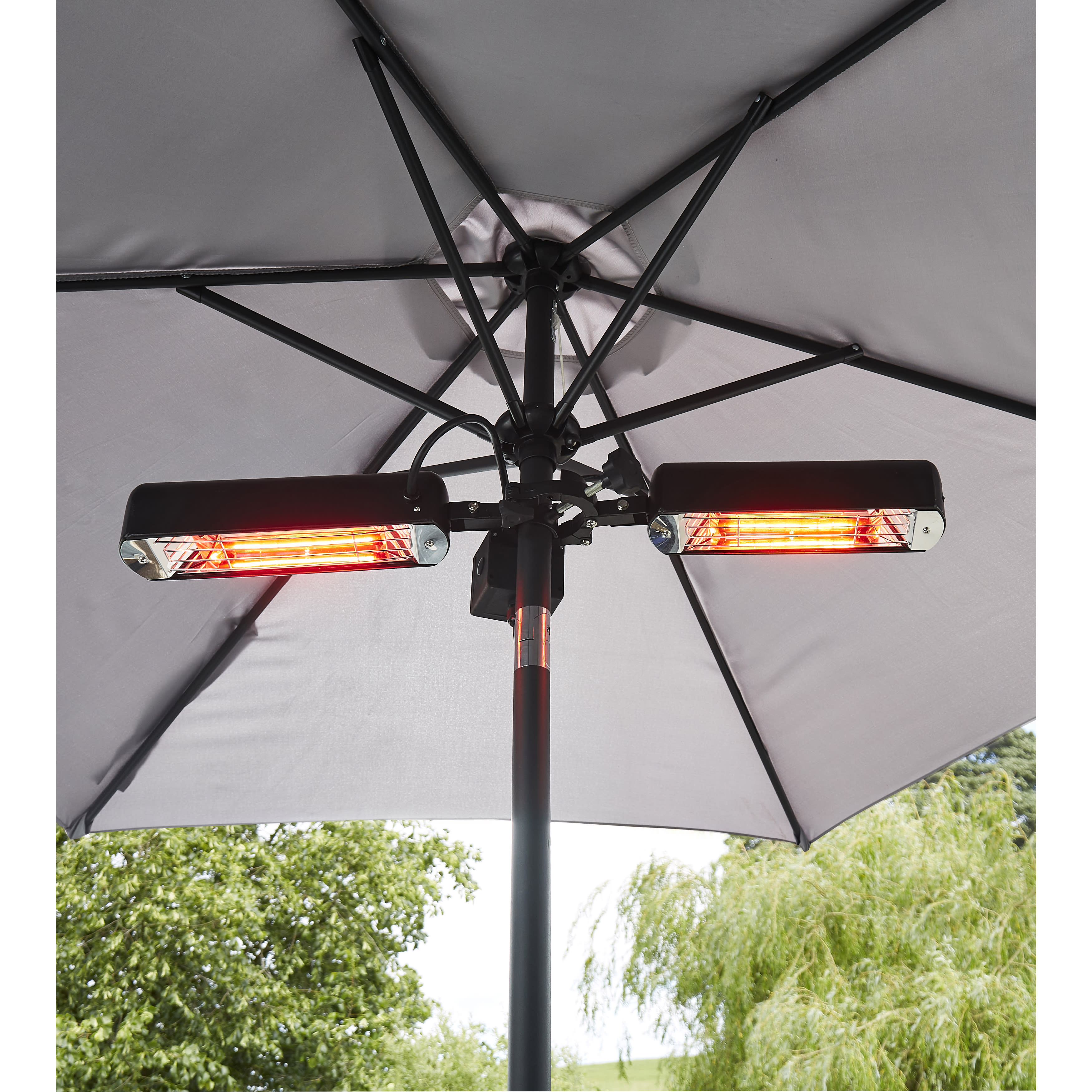 Forum Zink Topaz IPX3 2 x 800W Parasol Heater - 1600W - view 3