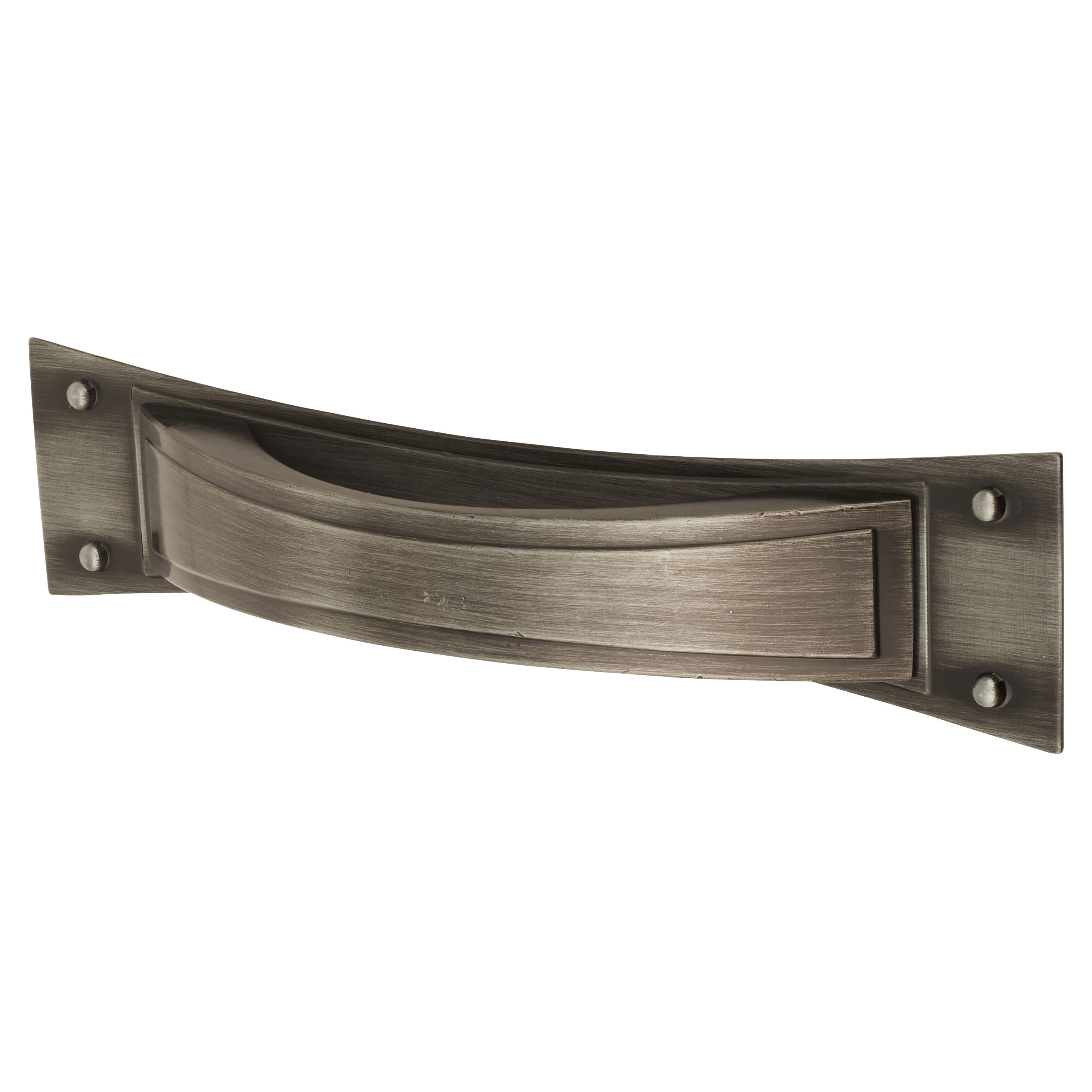 Titan Georgian Cabinet Pull Handle on Backplate - 96mm Centres - Pewter - view 2