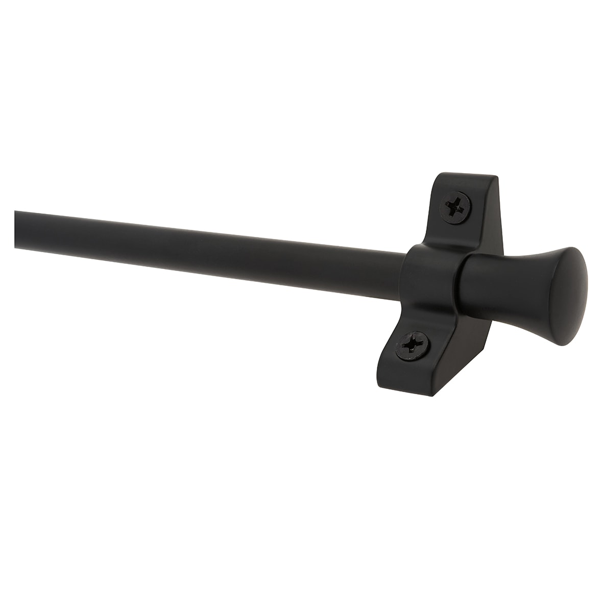 Stair Rod with Fluted Finials - 900mm Length - Matt Black - view 2