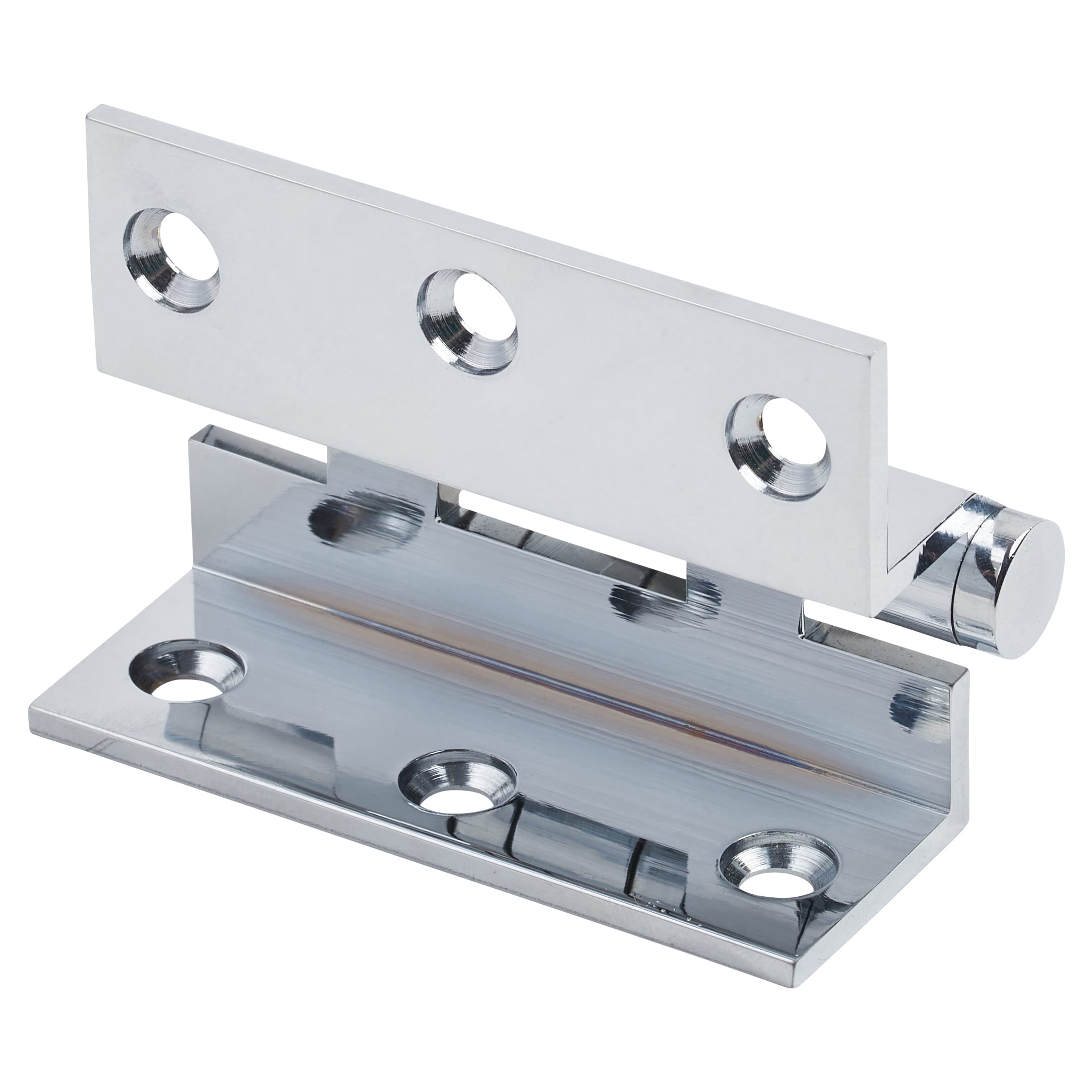 Cranked Ball Bearing Storm Proof Casement Window/Door Hinge - 75 x 3mm - Polished Chrome - Pair - view 3