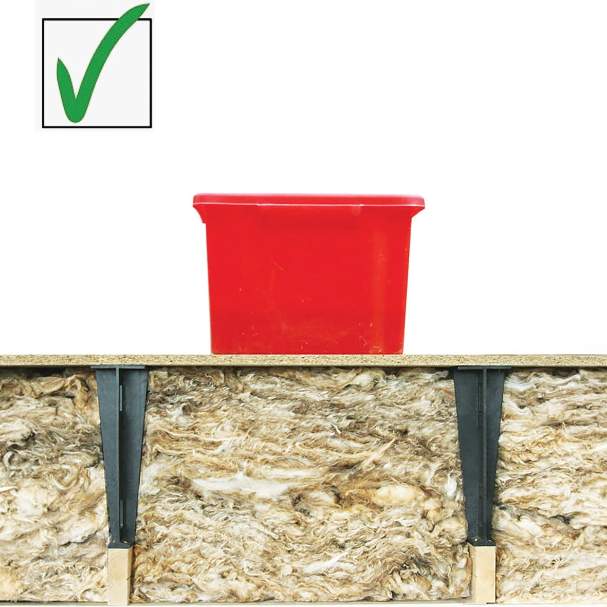 XL Raised Floor Loft Legs - 300mm Height - Black - Pack of 12 - view 6