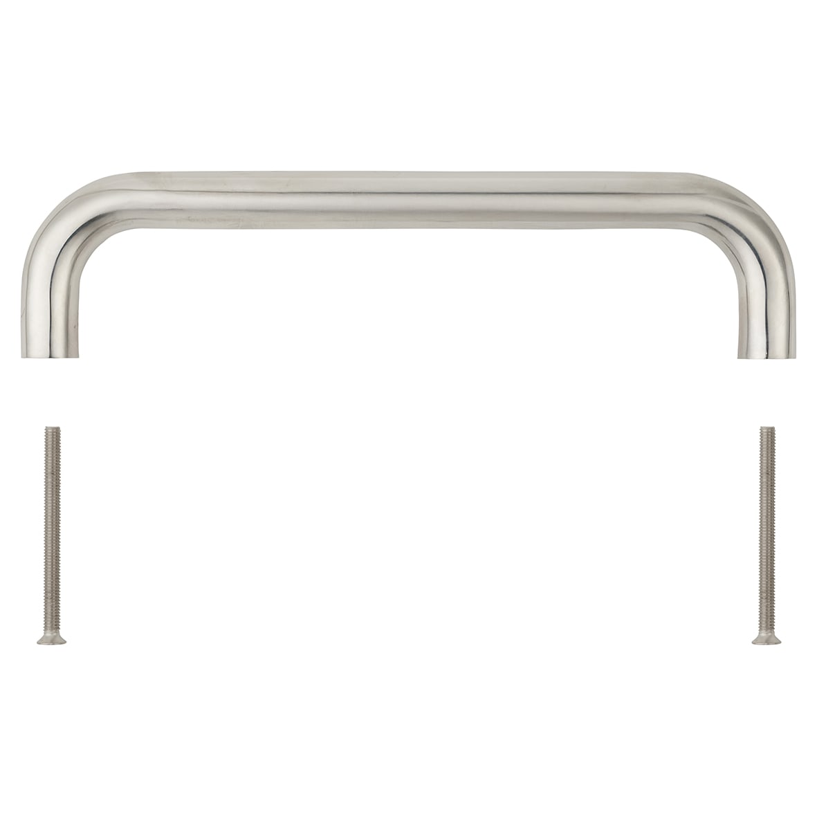 Polished Stainless Steel 19mm D-Bar Door Pull Handle - Bolt Fix - 229mm Centres - view 4