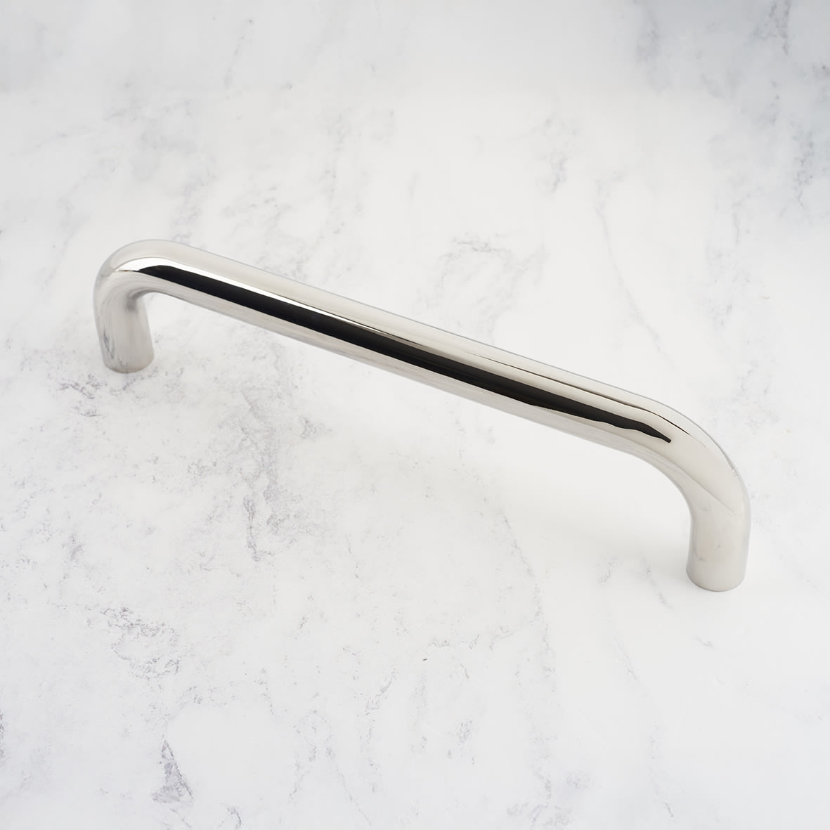 Polished Stainless Steel 19mm D-Bar Door Pull Handle - Bolt Fix - 229mm Centres - view 6