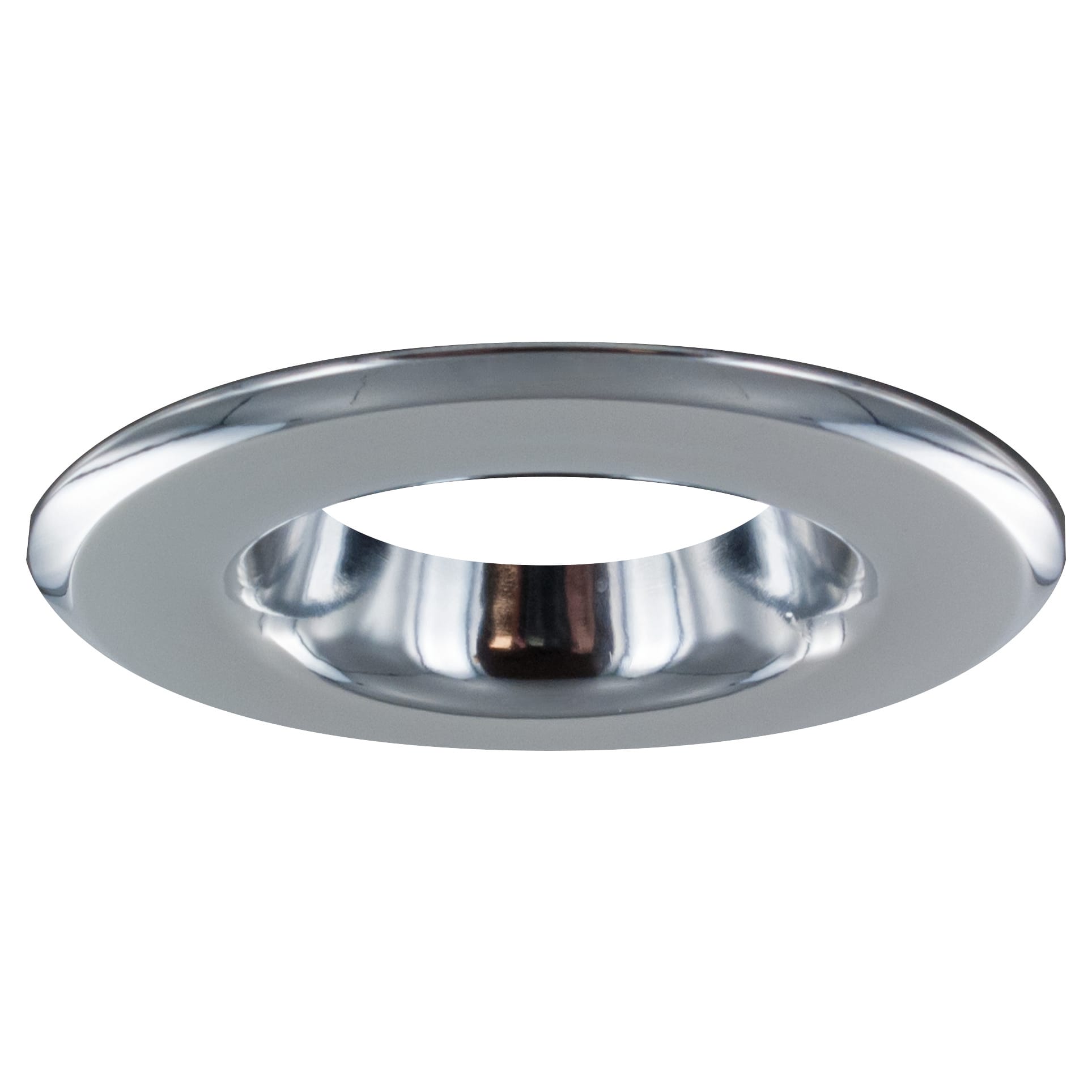 LED Lux Fire Fixed Fire Rated Downlight Bezel - Polished Chrome - view 2