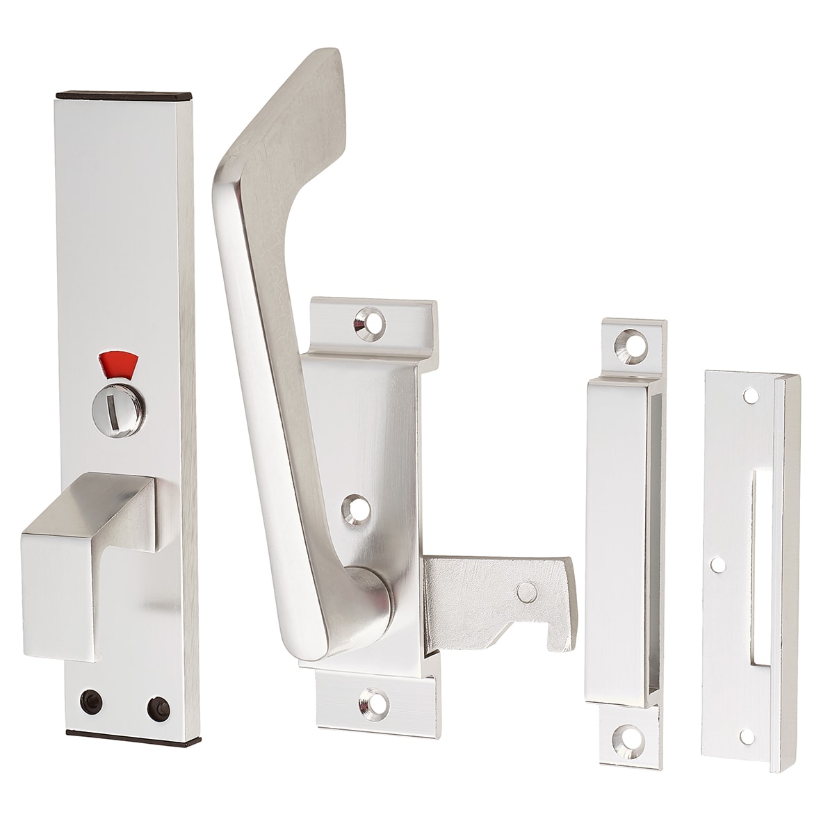 Disabled Toilet Handle Facility Cubicle Indicator Bolt - 178 x 38mm - Polished Anodised Aluminium - view 2