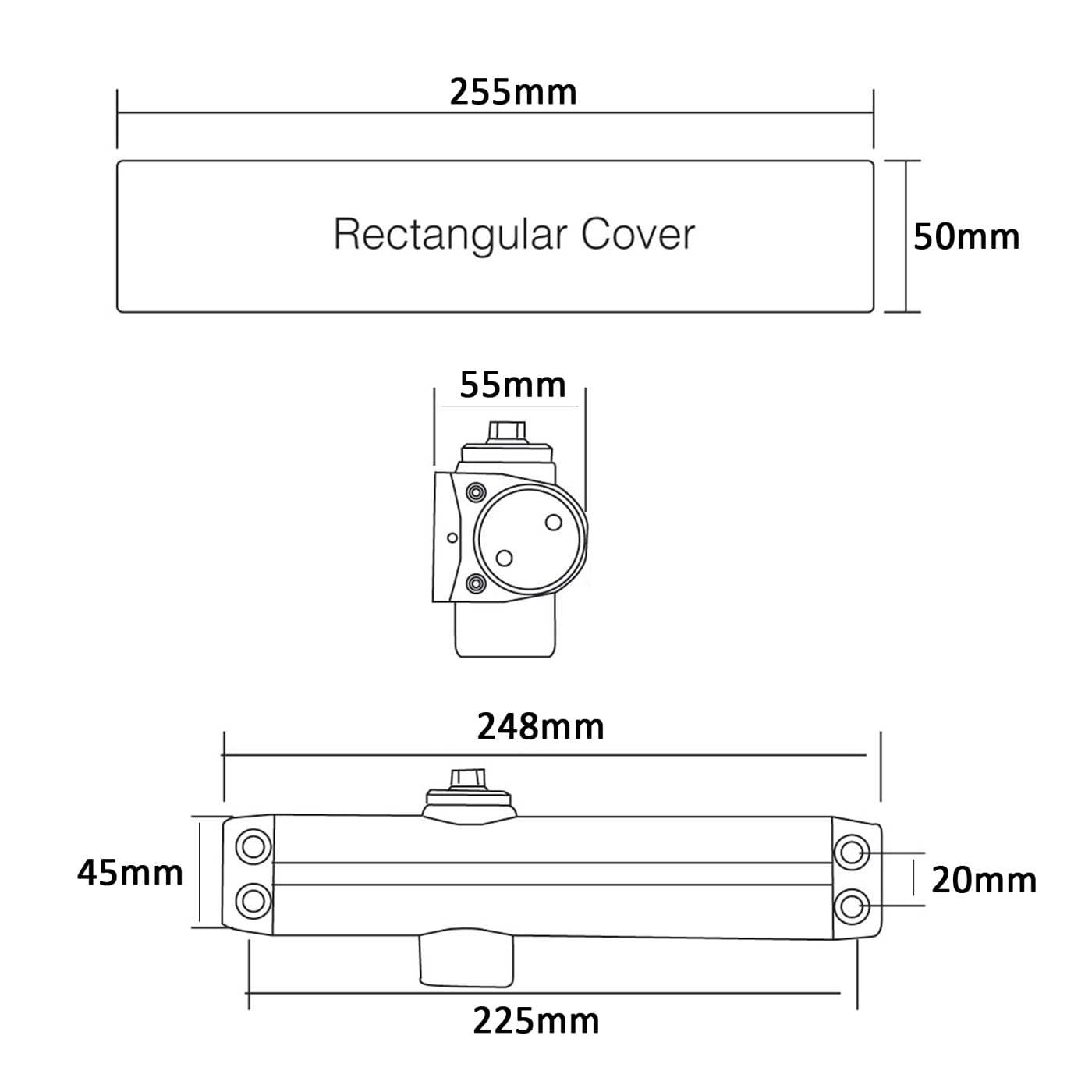 Overhead Fire Door Closer - Power Size 2-4 - Push/Pull Mounting - Silver - view 2