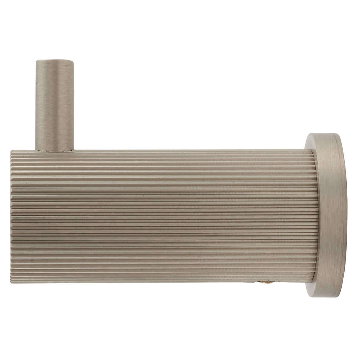 Brunel Diamond Reeded Single Coat Hook - 48 x 25mm - Satin Nickel - view 2