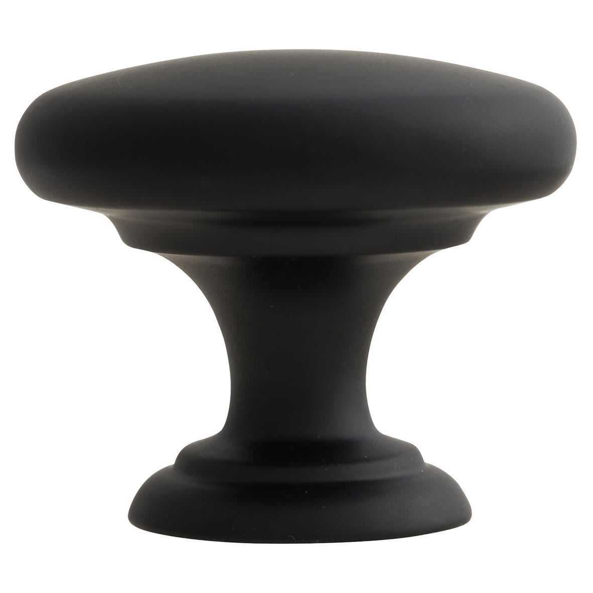 Crofts & Assinder Monmouth Round Cabinet Knob - 38mm Diameter - Matt Black - view 2