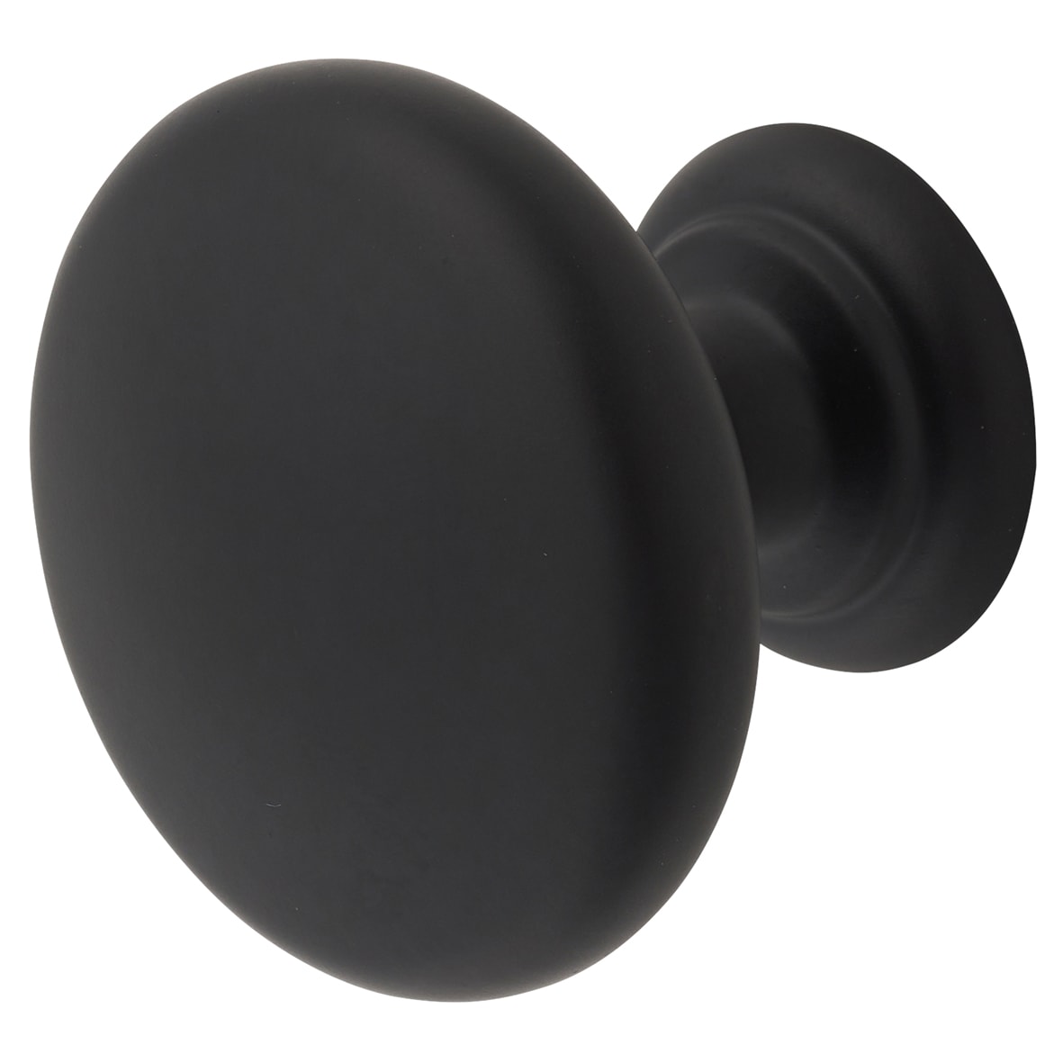Crofts & Assinder Monmouth Round Cabinet Knob - 38mm Diameter - Matt Black - view 3