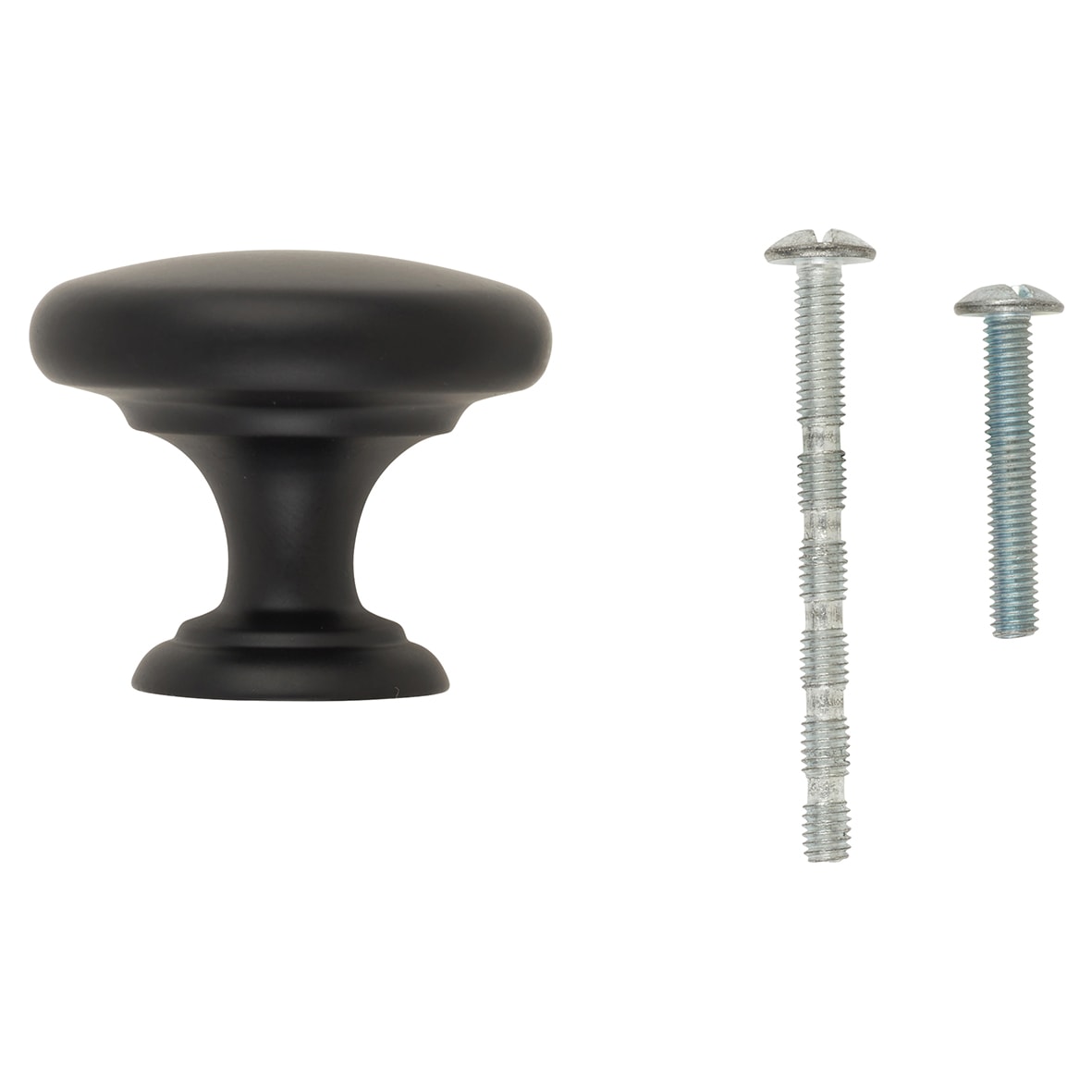 Crofts & Assinder Monmouth Round Cabinet Knob - 38mm Diameter - Matt Black - view 4