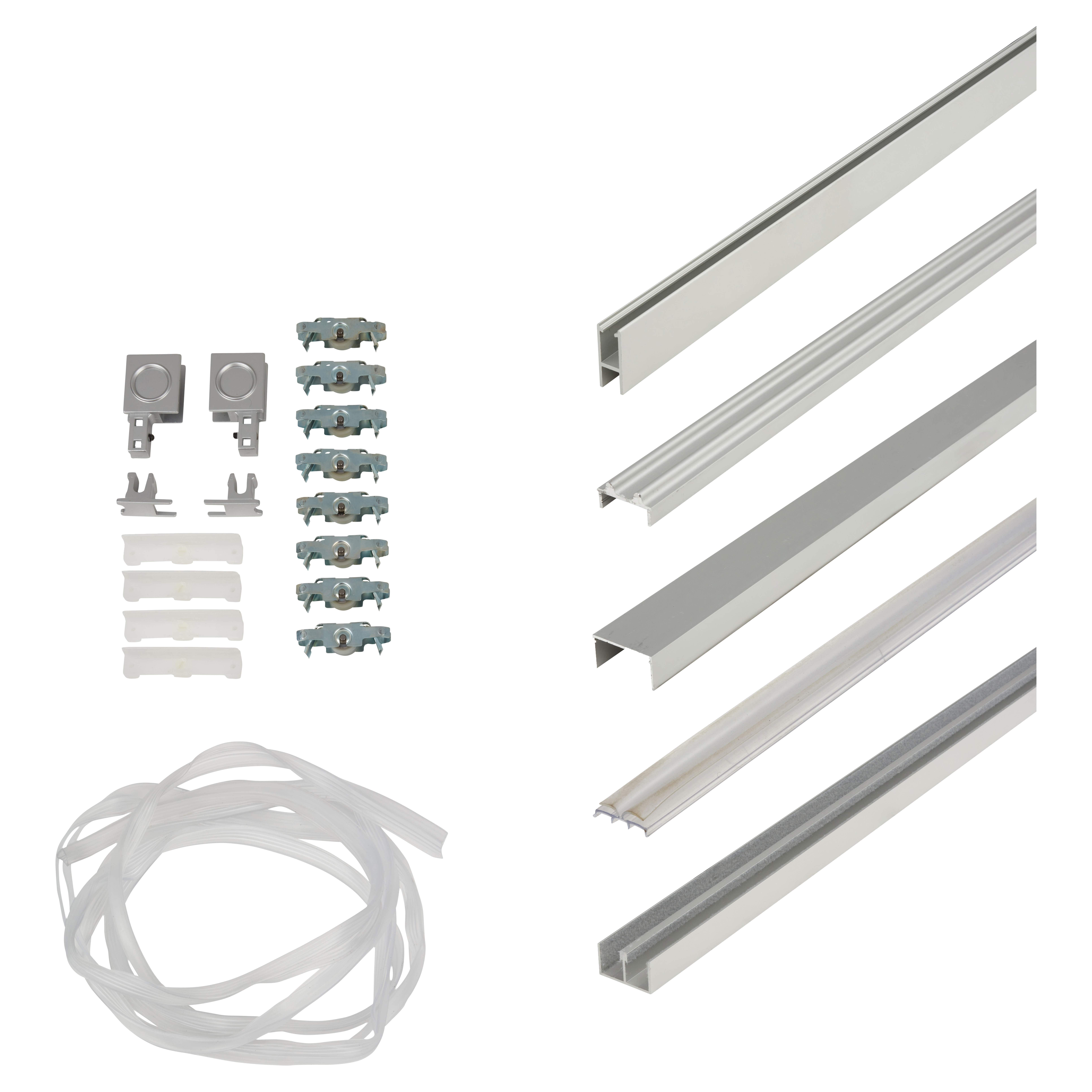 Supra Deluxe Sliding Glass Door Kit - 2500mm Track - 6-8mm Glass - 50kg Max Door Weight - view 3