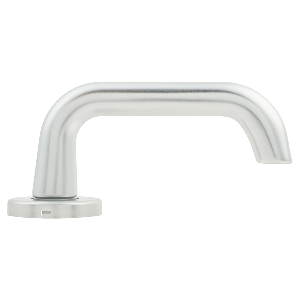 Satin Aluminium 20mm Return to Door Handles on Round Rose - view 5