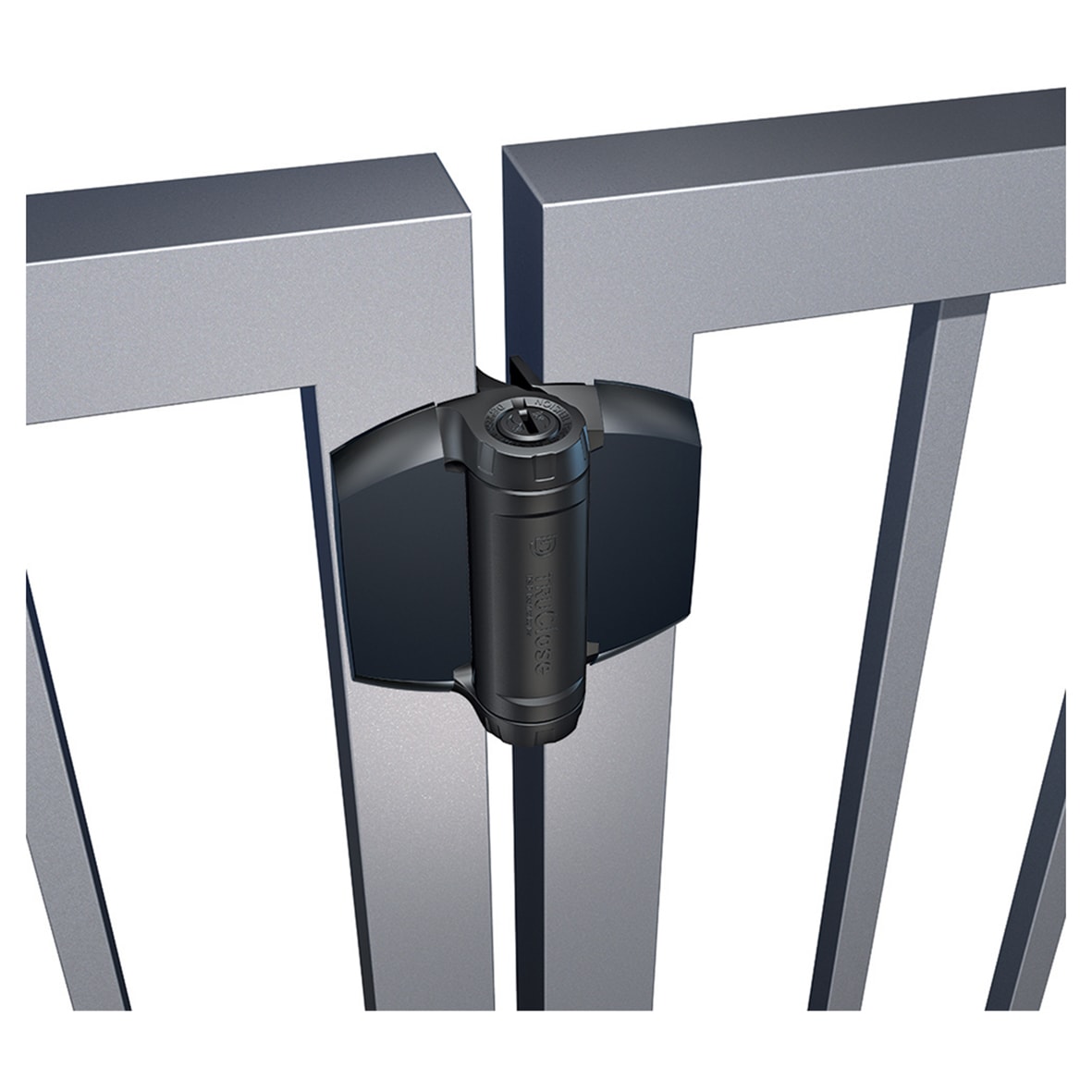 D&D TrueClose Heavy Duty Nylon Gate Hinge - With Legs - 121 x 118.5 x 38mm - Black - Pair - view 2