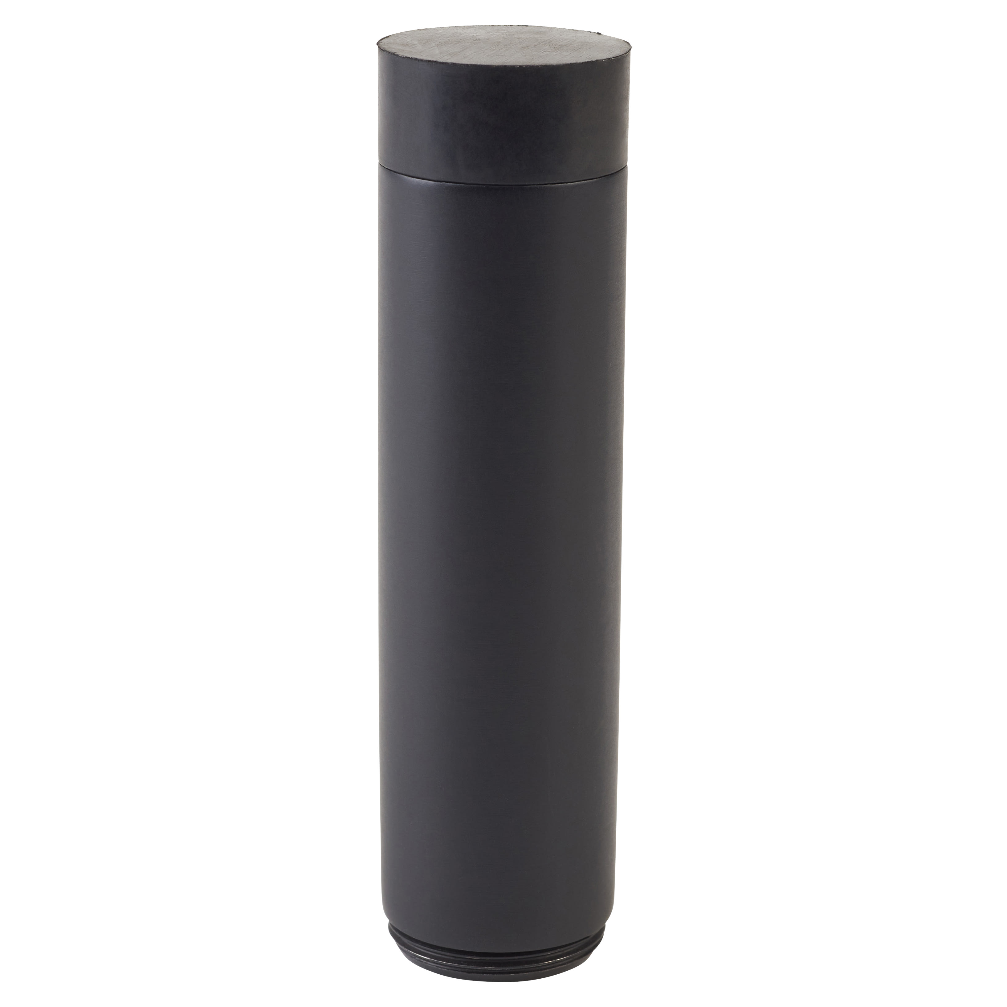 Cylinder Pattern Projection Door Stop - 70mm Projection - Matt Black - view 2