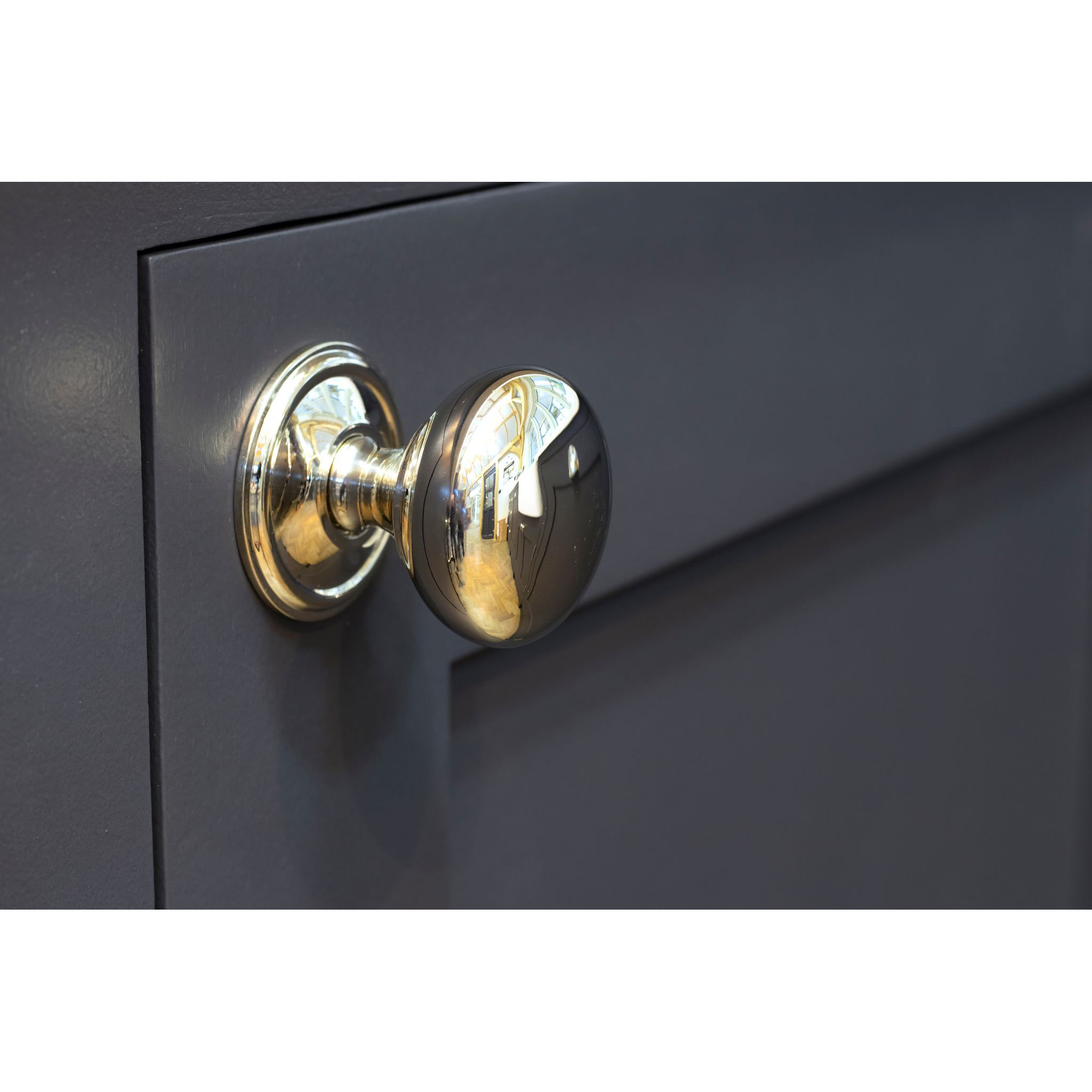 Mushroom Round Cabinet Knob - 32mm Diameter - Polished Nickel - view 2