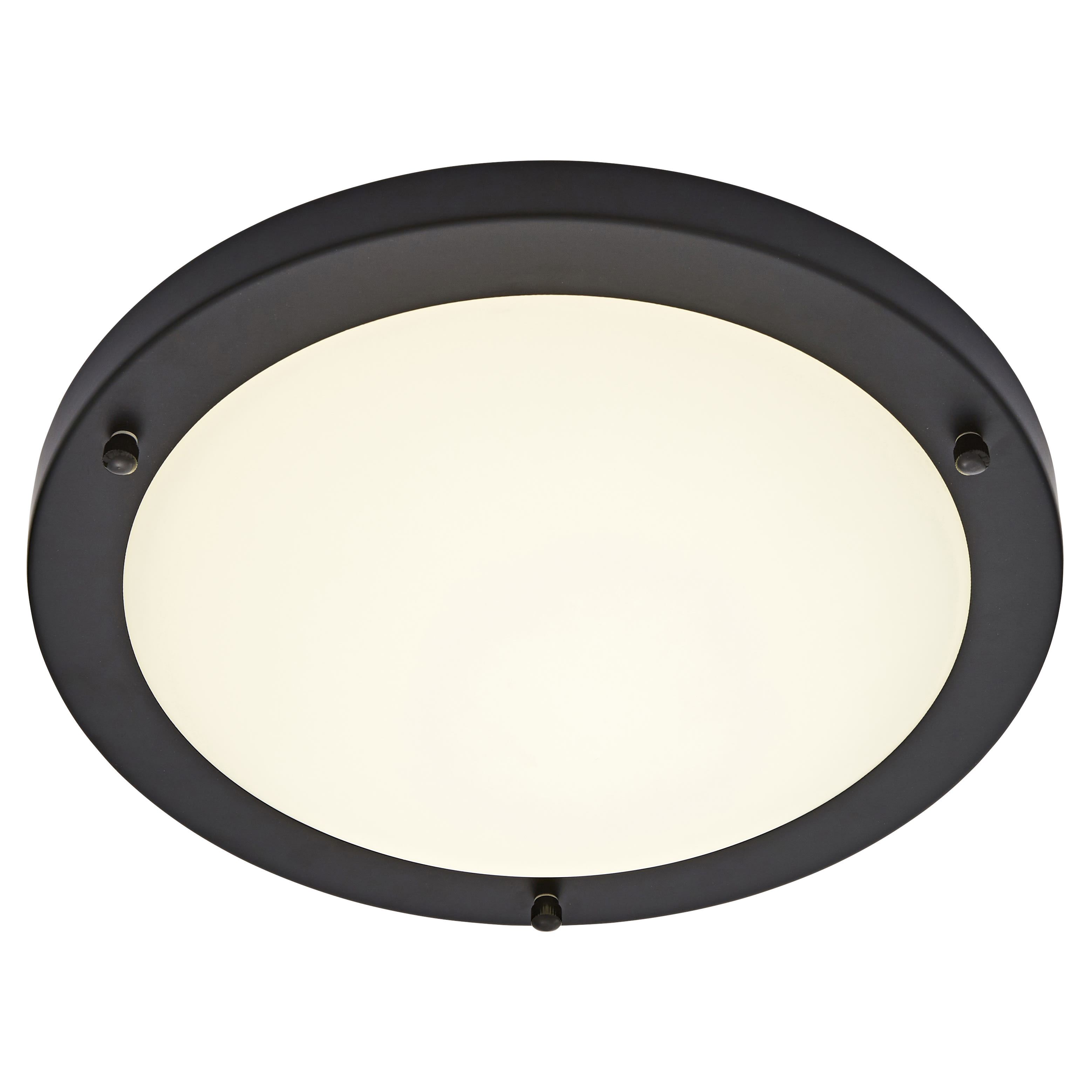 Forum Spa Delphi 2 x E27 Small Flush Bathroom Ceiling Light - IP44 - Satin Black - view 3