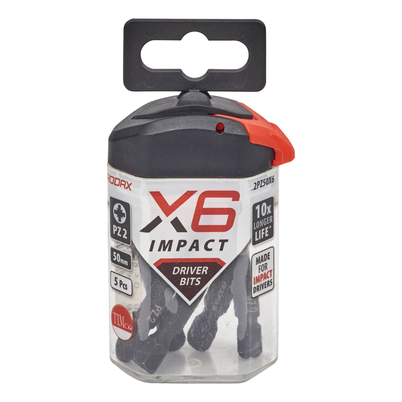 X6 Impact Driver Bits - Pozi - - 50mm Length - Pack of 5 - view 3