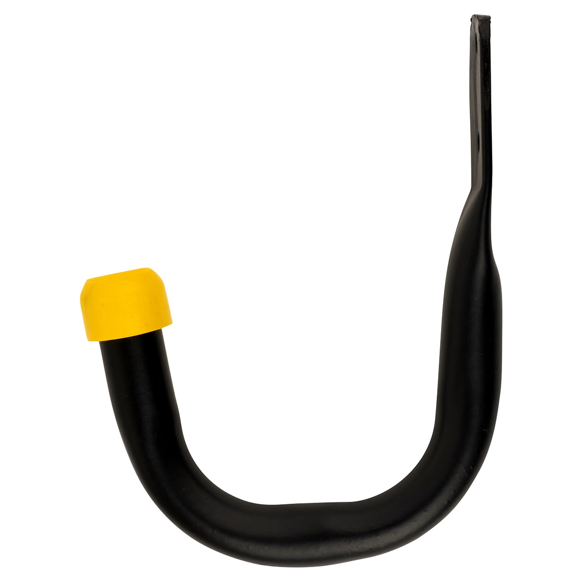 Tubular Garage and Shed Storage Hook with Yellow Vinyl Cap - 55mm Depth - Black & Yellow - view 2