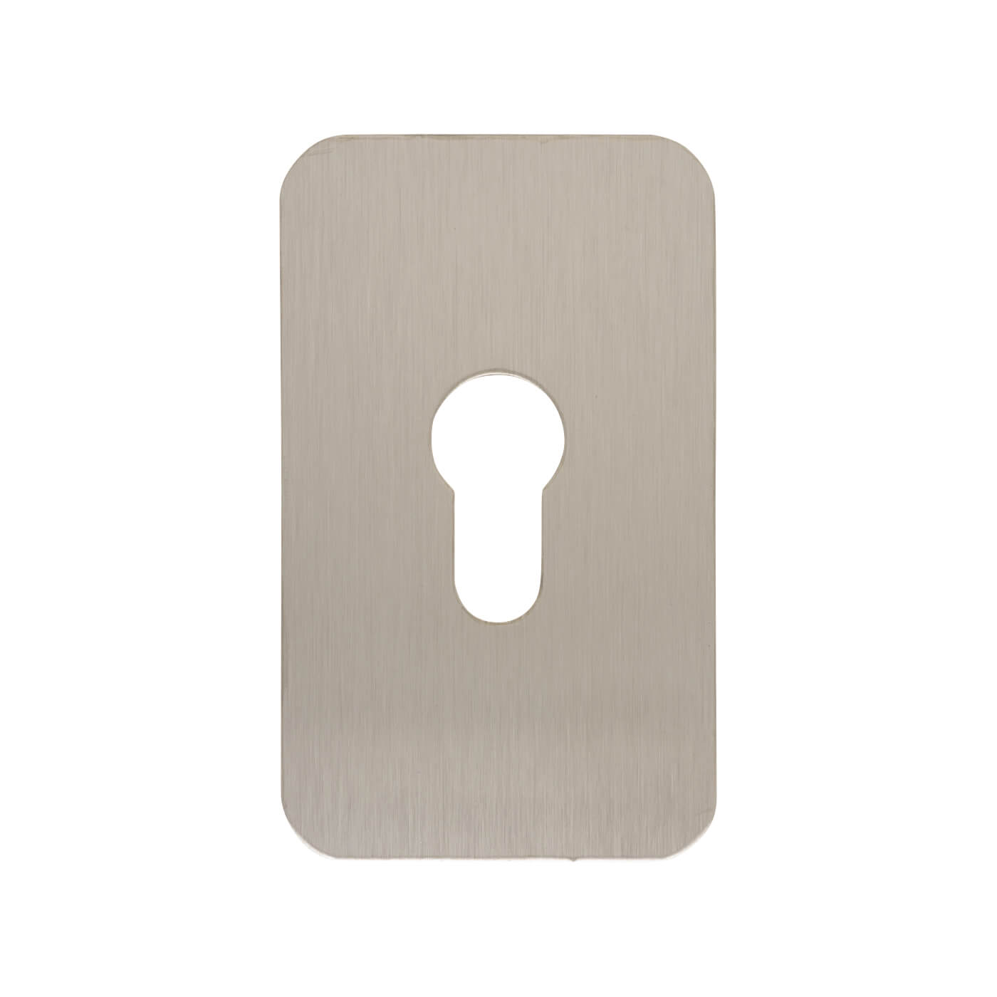 Jumbo Adhesive Fixing Escutcheon - 100 x 60mm - Euro - Satin Stainless Steel - view 2
