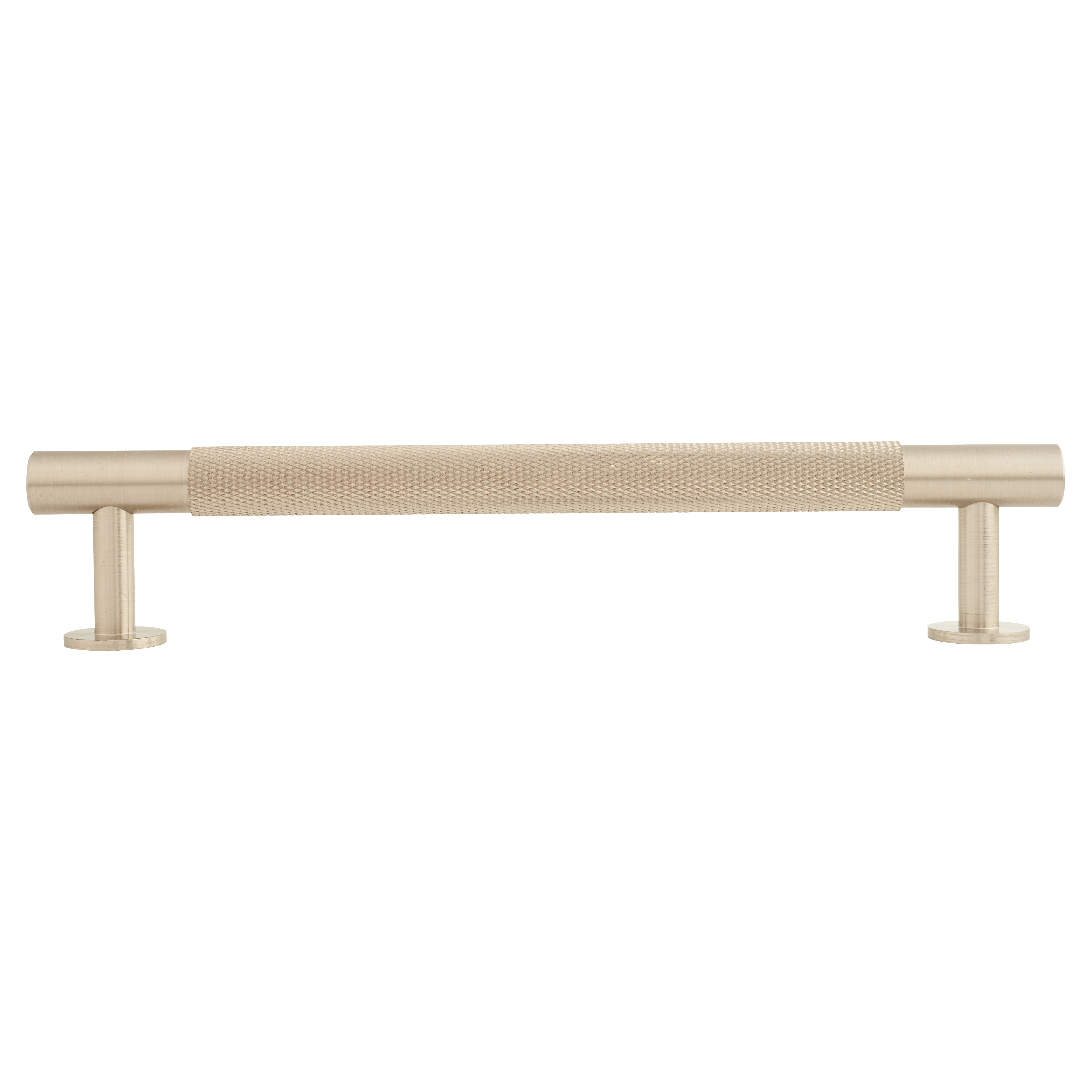 13mm Knurled T-Bar Cabinet Pull Handle - 160mm Centres - Satin Nickel - view 2