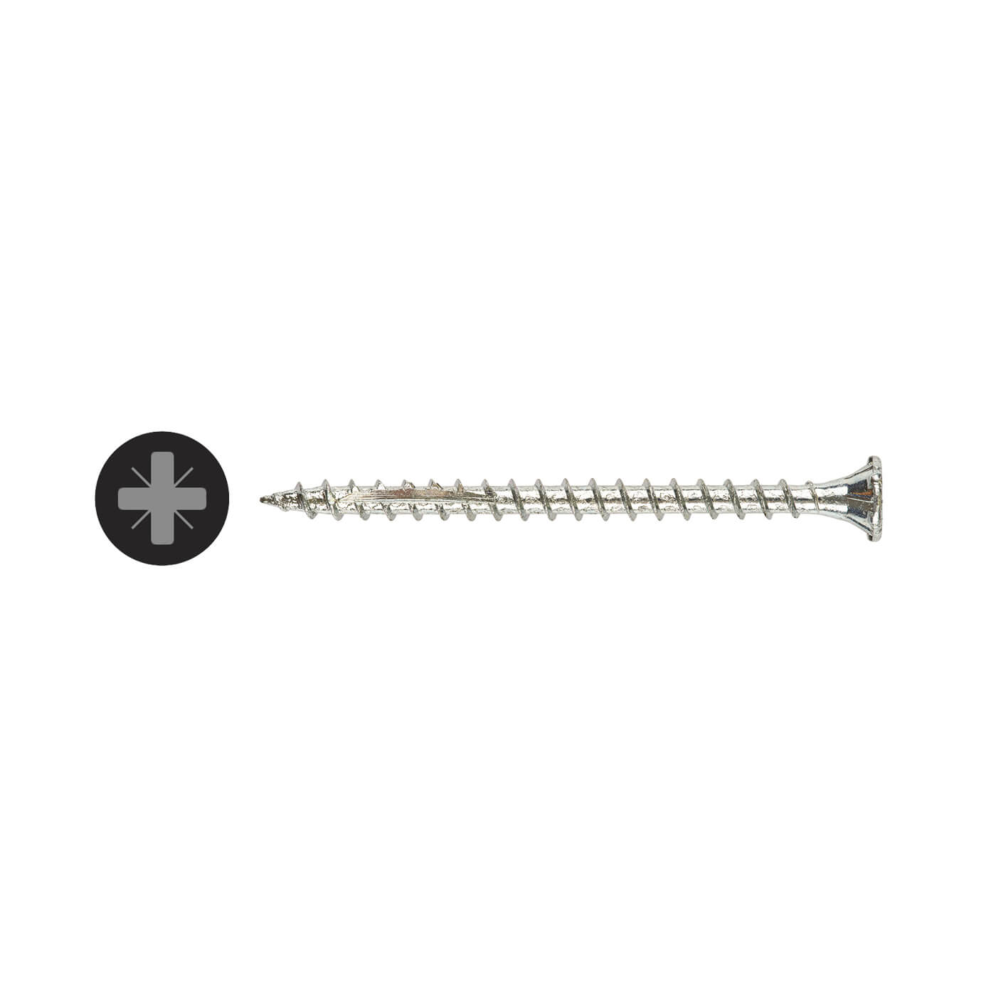 Cutter Pozi Countersunk Wood Screws - 3.5 x 50mm - Bright Zinc Plated - Pack of 200 - view 2