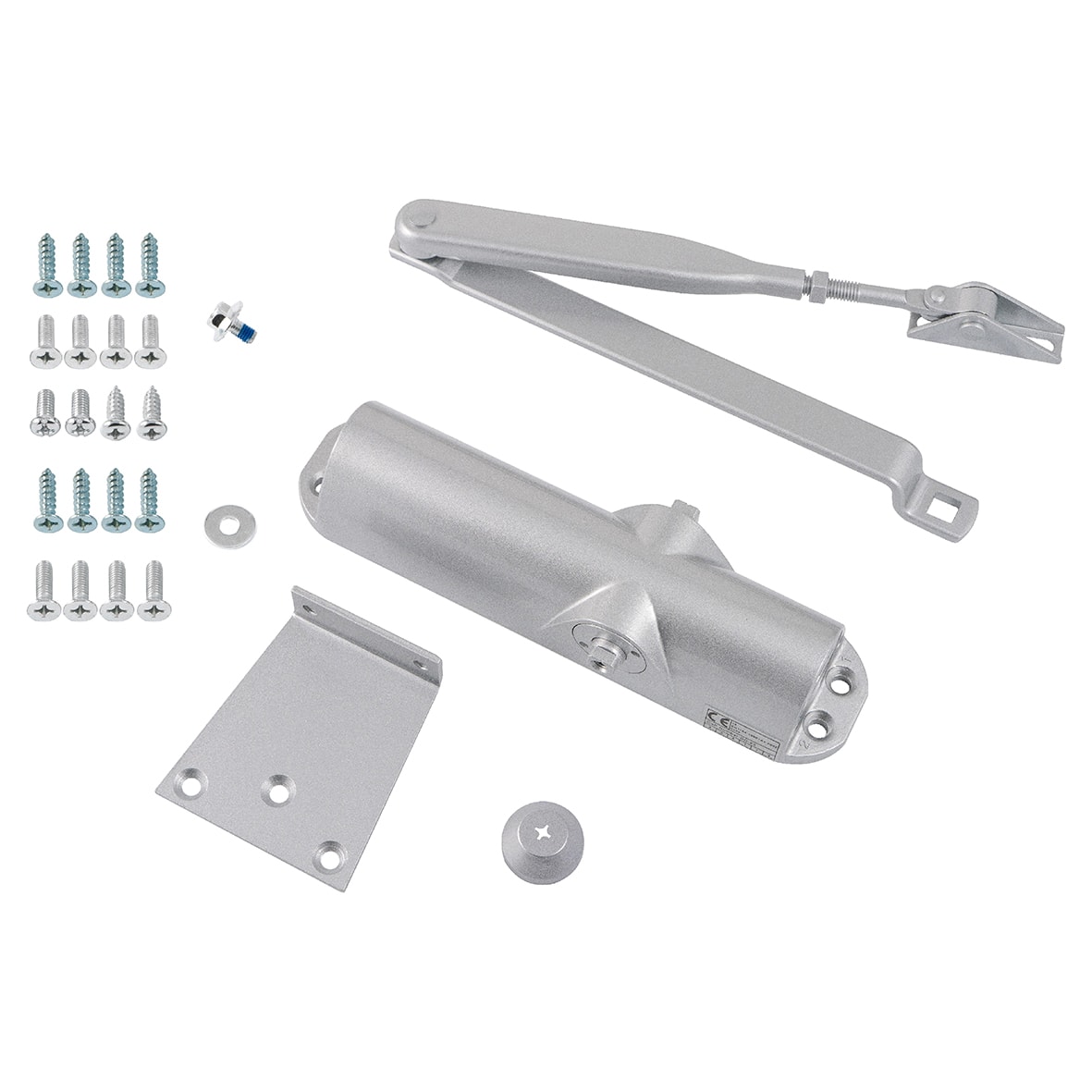83 Series Overhead Fire Door Closer - Power Size 2-4 - Push/Pull Mounting - No Cover - Silver - view 2