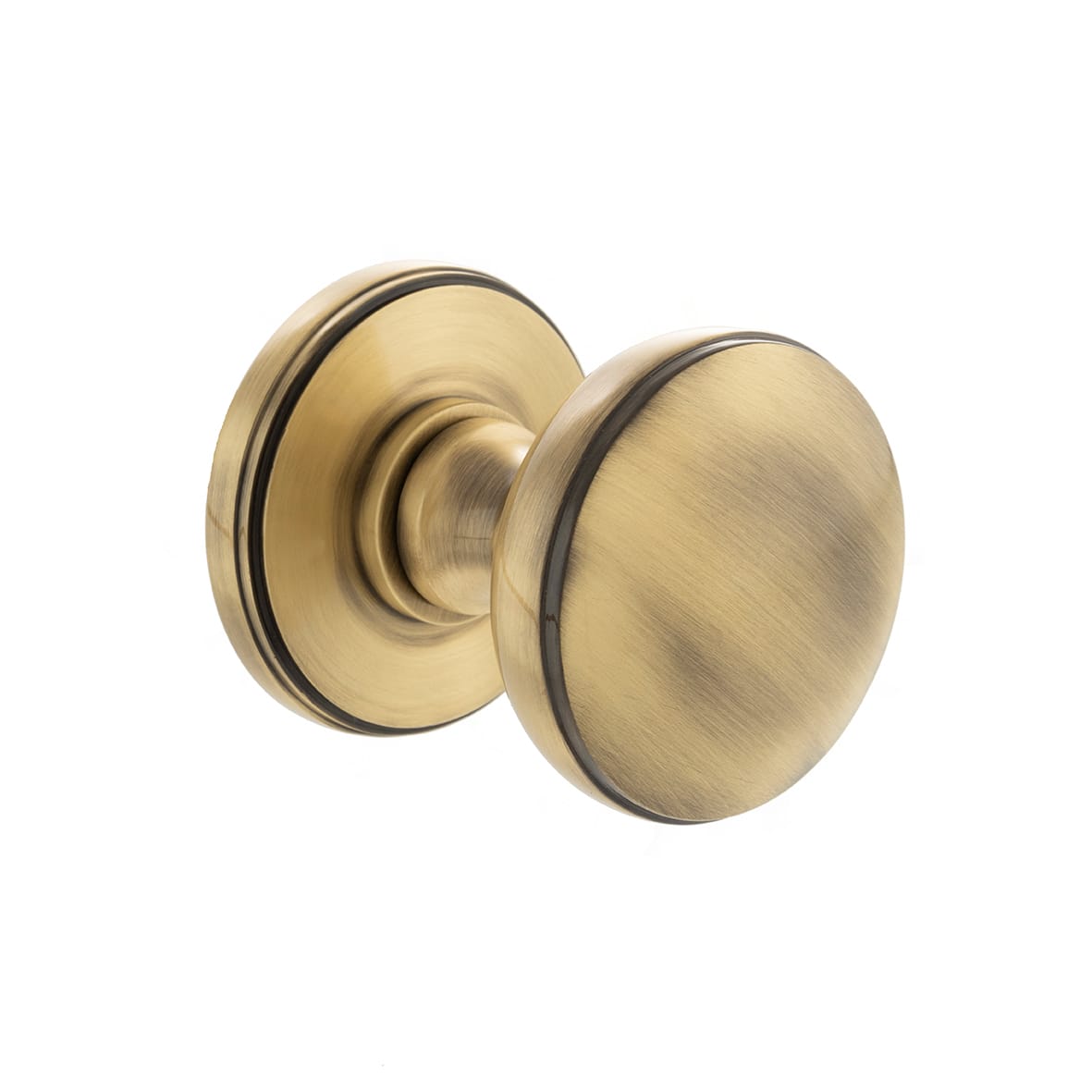 Millhouse Brass Edison Domed Mortice Door Knob - 65mm Rose Diameter - Antique Brass - view 2