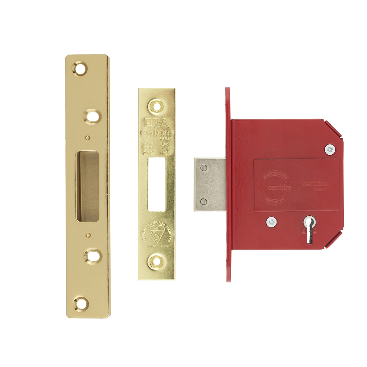 Fortress:2007 5 Lever Deadlock - 79mm Case - 56mm Backset - Polished Brass - view 2