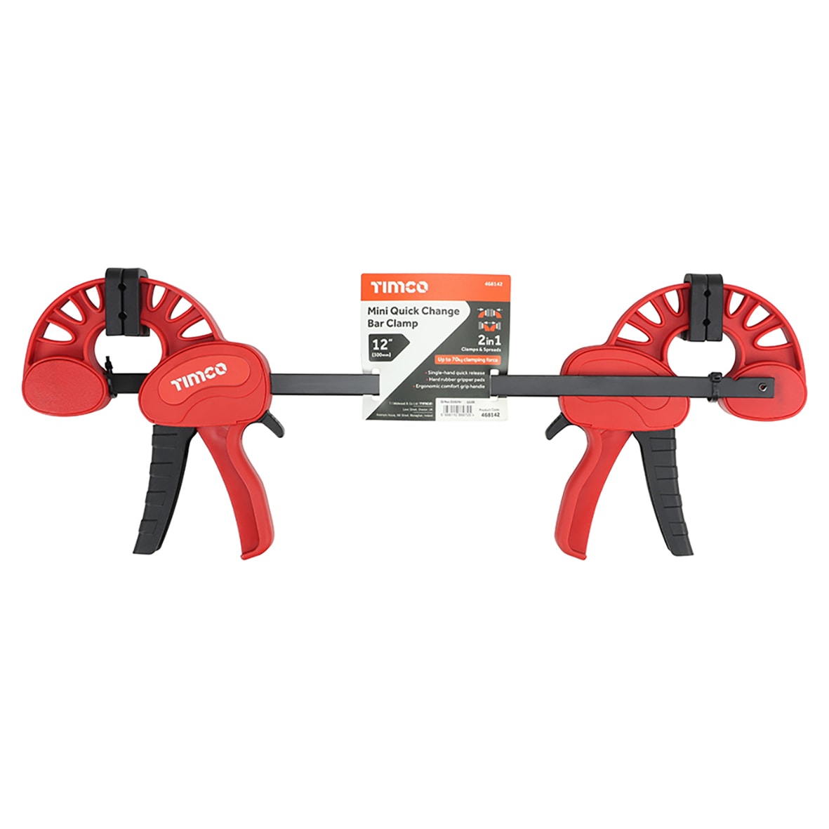 12"/300mm Mini Quick Change Bar Clamp - Pack of 2 - view 2