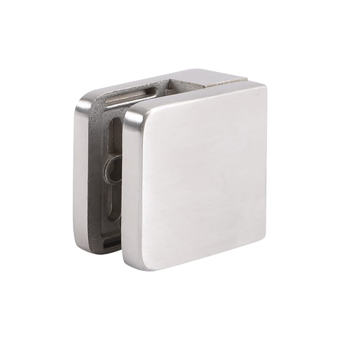 Square Balustrade Clamps & Inserts - 10mm Glass - 45mm x 45mm - Stainless Effect - Pack of 4 - view 2