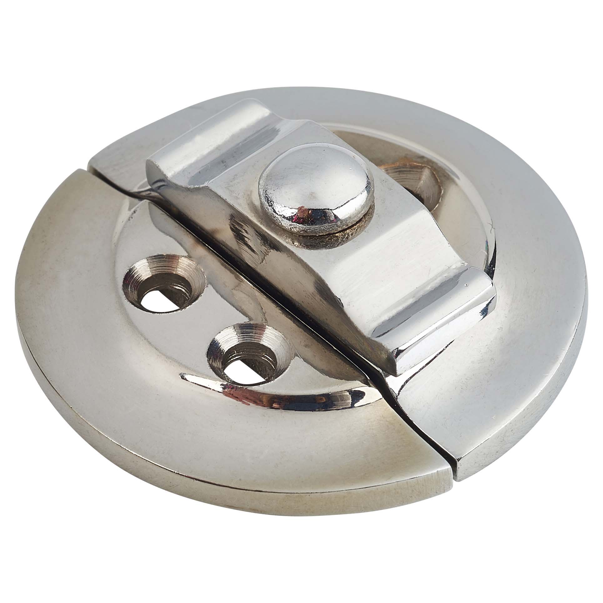 Round Butterfly Catch - 38mm Diameter - Polished Chrome - view 4