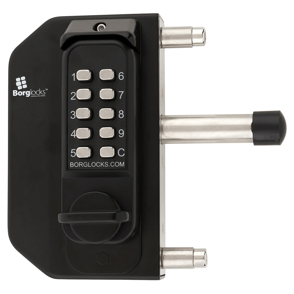BL3030 External Marine Grade Easicode Pro Back to Back Mini Push Button Gate Code Lock - Black - view 2