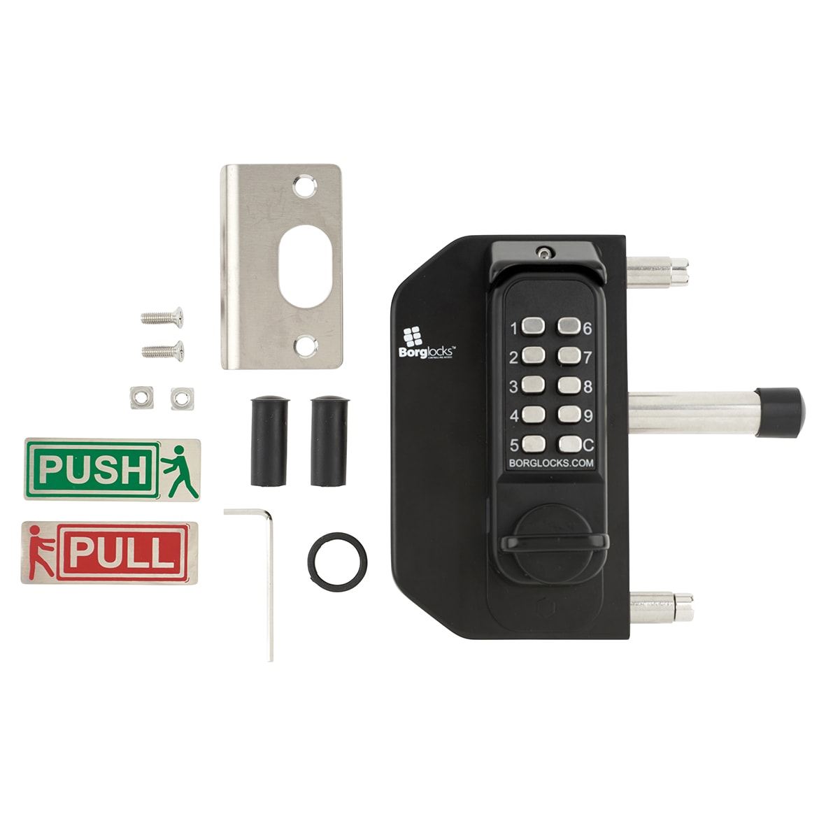 BL3030 External Marine Grade Easicode Pro Back to Back Mini Push Button Gate Code Lock - Black - view 4