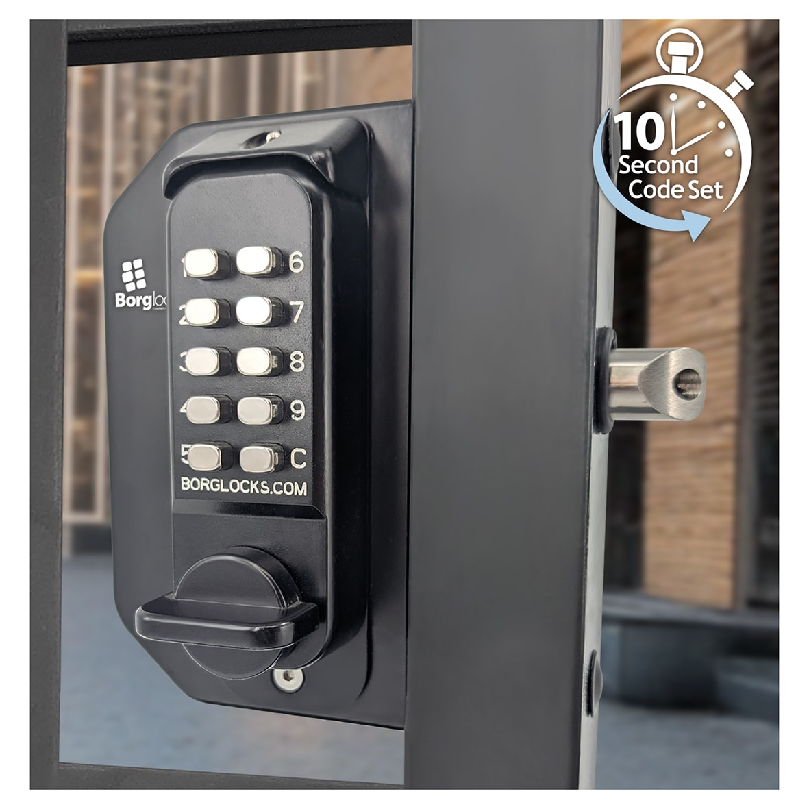 BL3030 External Marine Grade Easicode Pro Back to Back Mini Push Button Gate Code Lock - Black - view 7