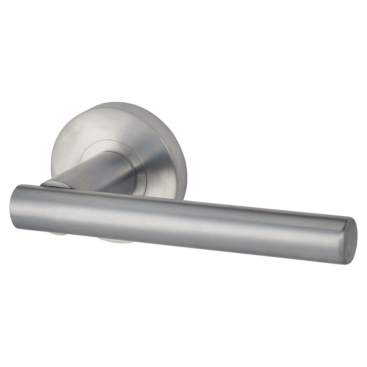 Satin Chrome Latch Door Handles on Rose Pack - Passage - Eden Range - view 2