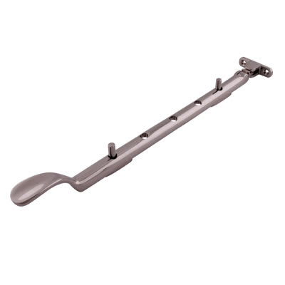 Cast Victorian Casement Window Stay - 12"/300mm Length - Polished Nickel - view 2