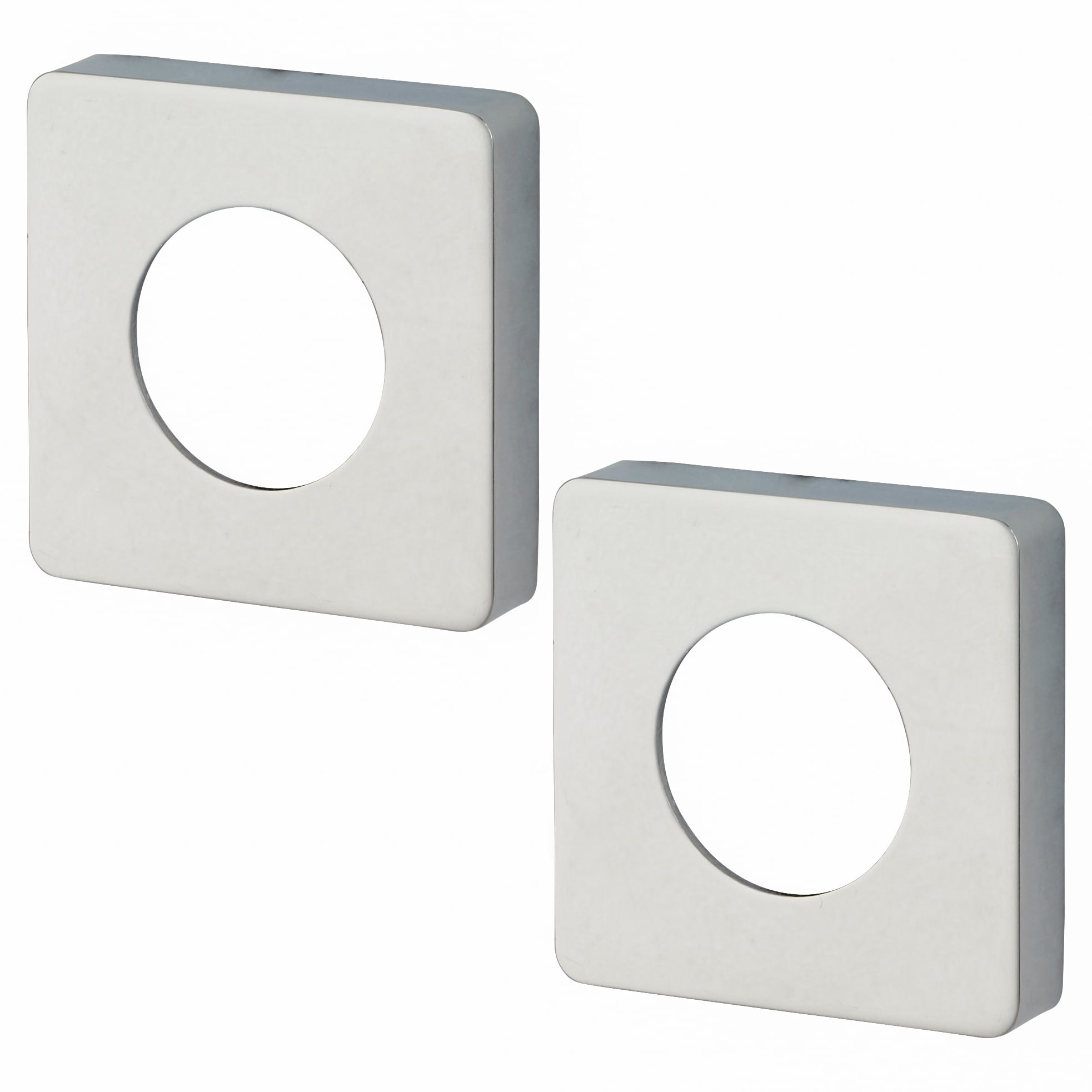 Square Passage Rose Cover - 52 x 52mm - Polished Chrome - view 2