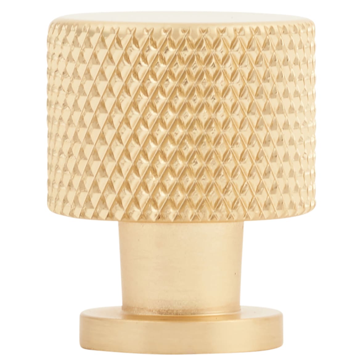 Romsey Knurled Round Cabinet Knob - 19mm Diameter - Satin Brass - view 2