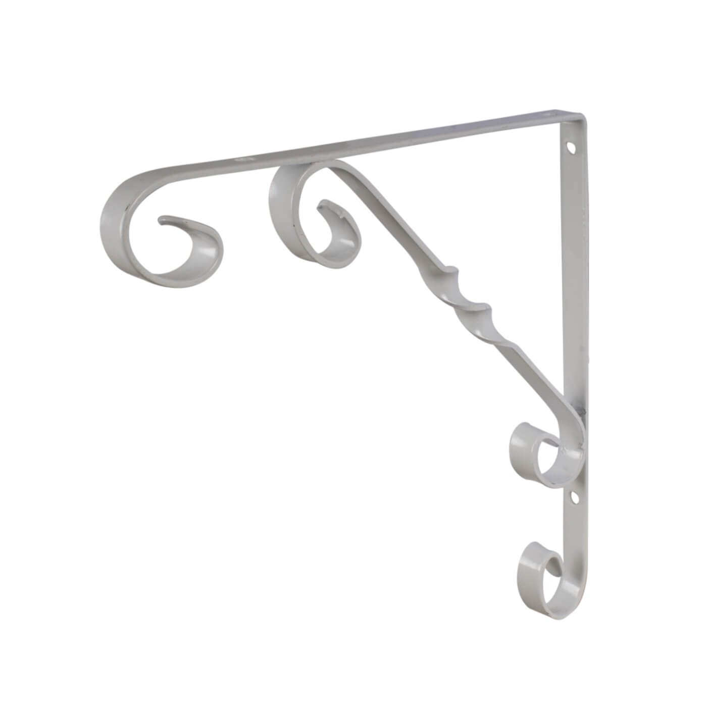 Ornamental Scroll Shelf Bracket - 195 x 195mm - White - view 2