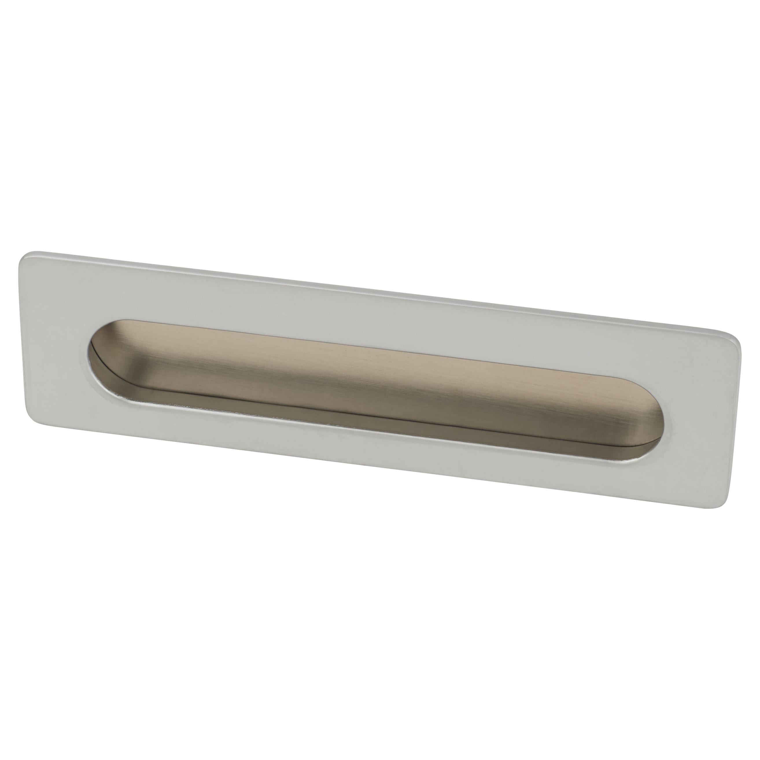 Rectangular Flush Cabinet Pull Handle - 139 x 39mm - Matt Chrome - view 2
