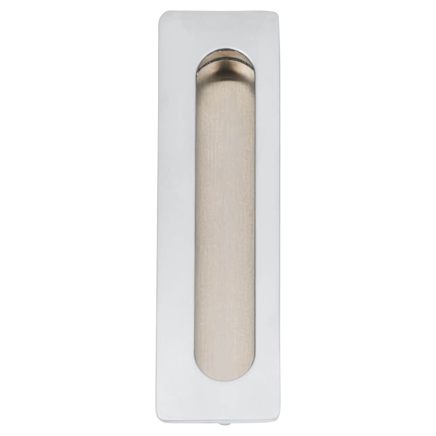 Rectangular Flush Cabinet Pull Handle - 139 x 39mm - Matt Chrome - view 4