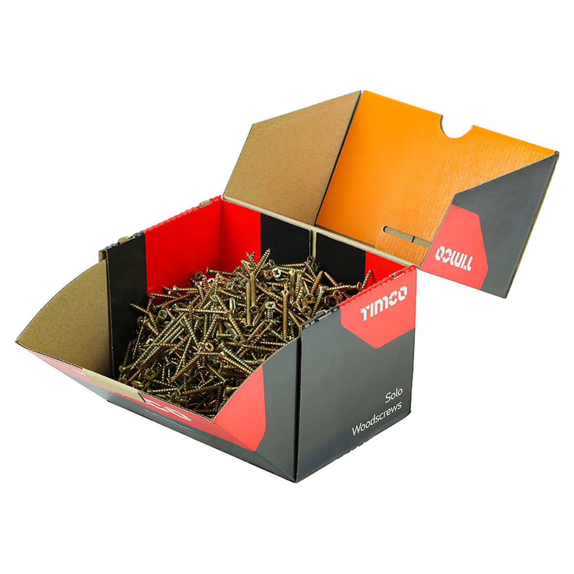 Solo Chippy Pozi Countersunk Wood Screws - 4.0 x 50mm - Yellow Zinc - Pack of 1000 - view 2