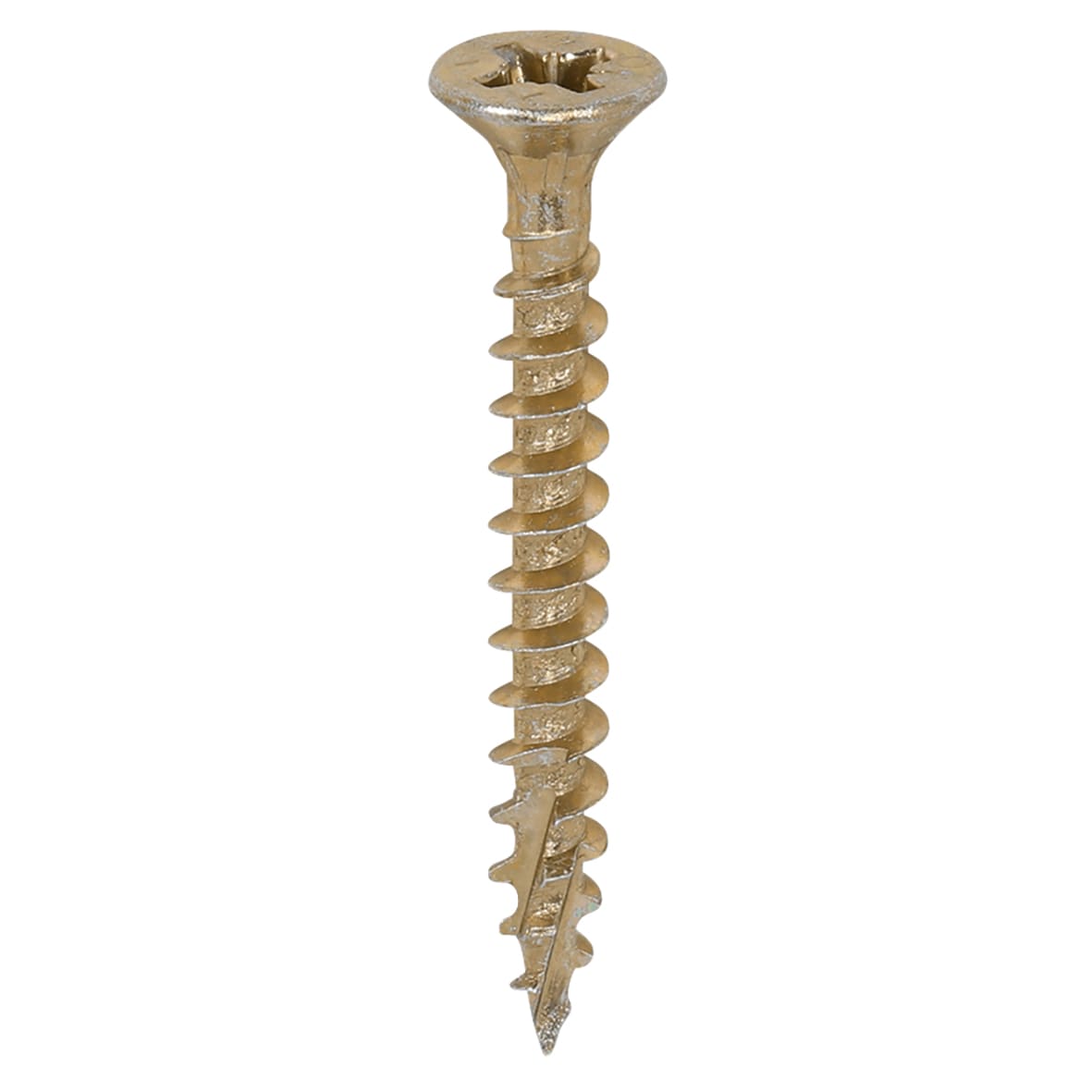 C2 Strong-Fix Pozi Double Countersunk Wood Screws - 4.0 x 35mm - Yellow Zinc - Pack of 200 - view 2