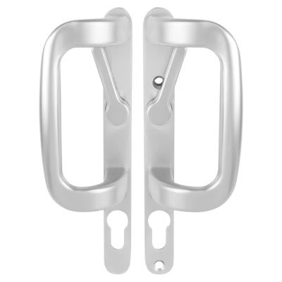 Silver uPVC Patio Euro Lock Door Handles - view 2