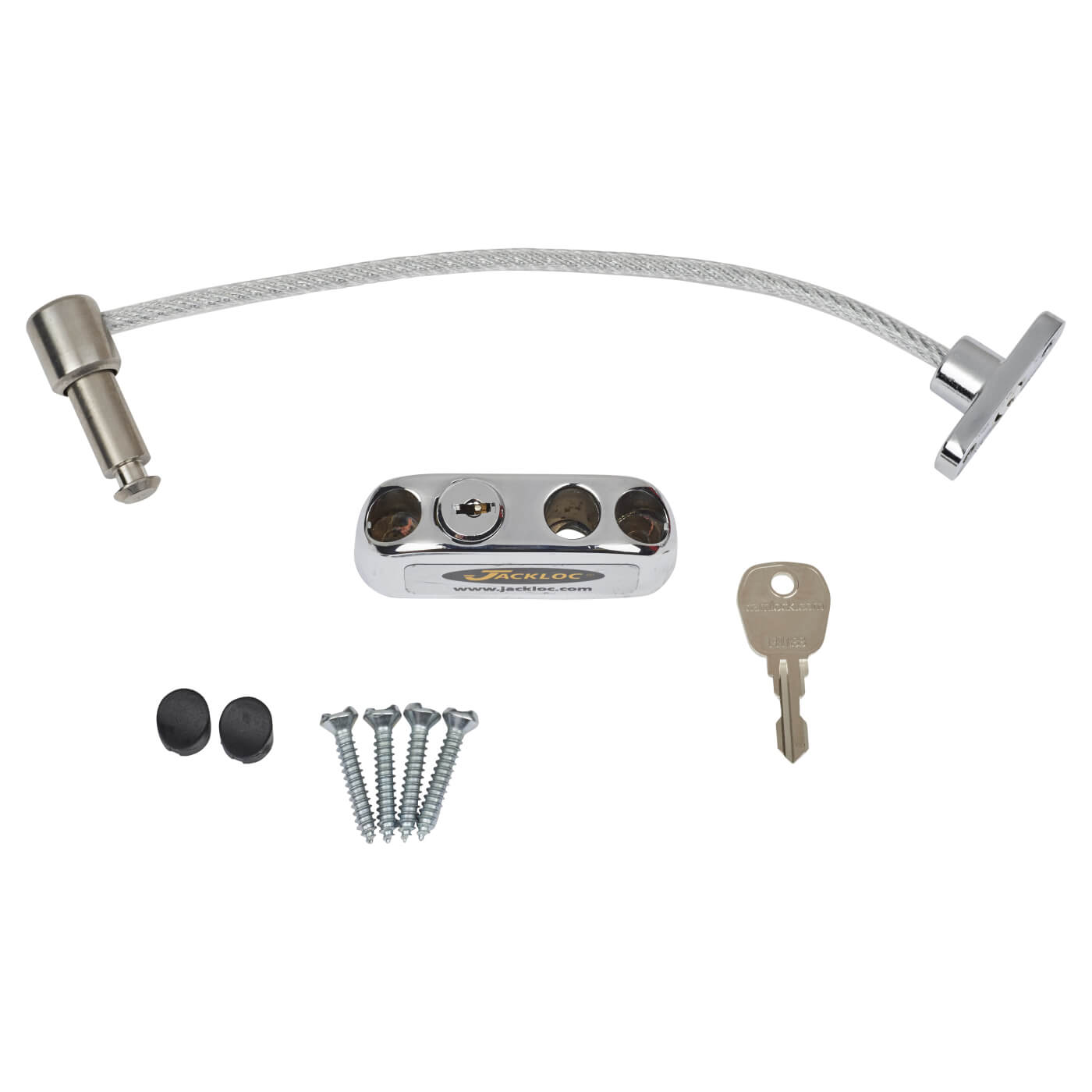 Pro-5 Key-Locking Retro Style Cable Window Restrictor - Chrome - view 3