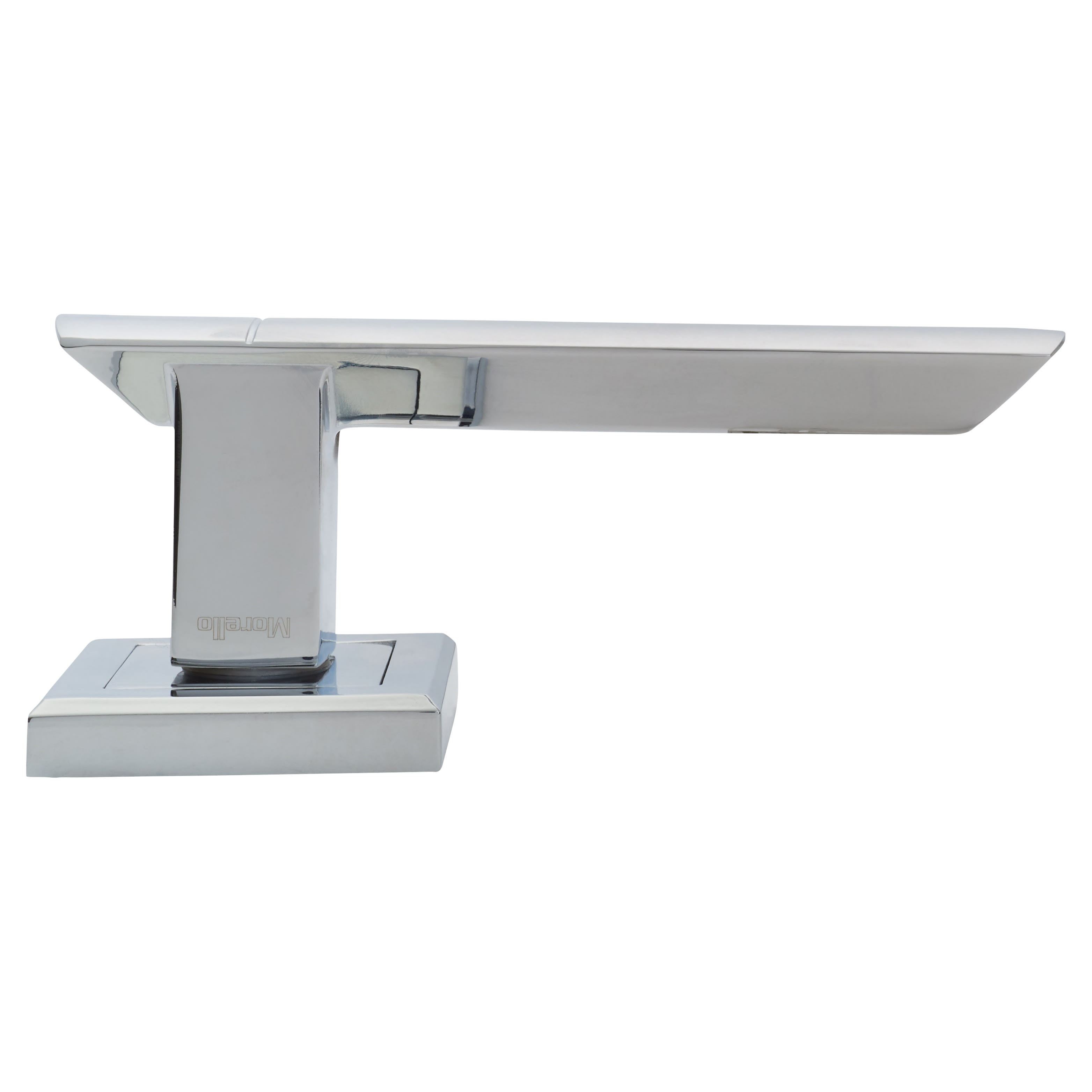 Polished Chrome Door Handles on Square Rose - Essence Range - view 3