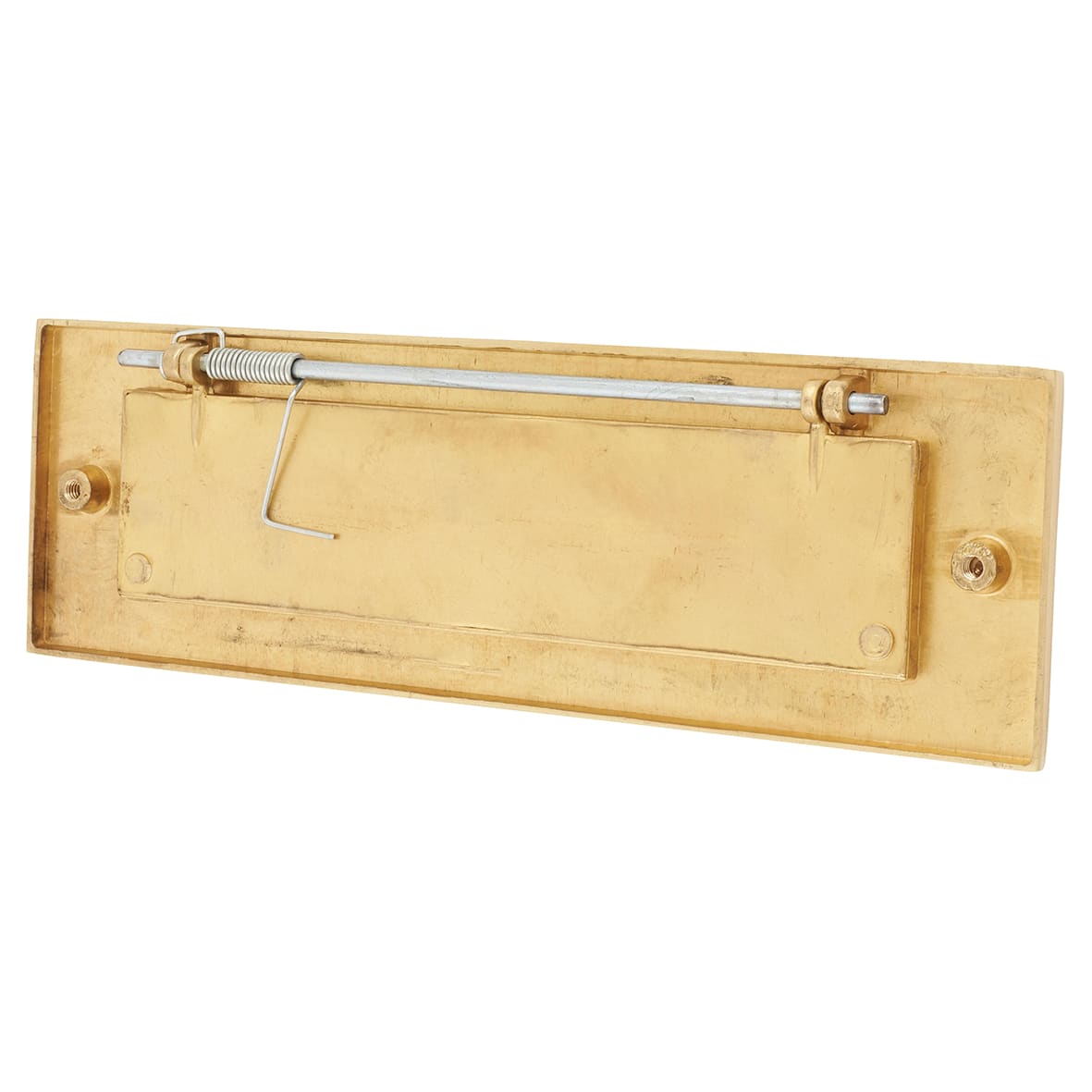 Letter Plate - 306 x 100mm - Satin Brass - view 2
